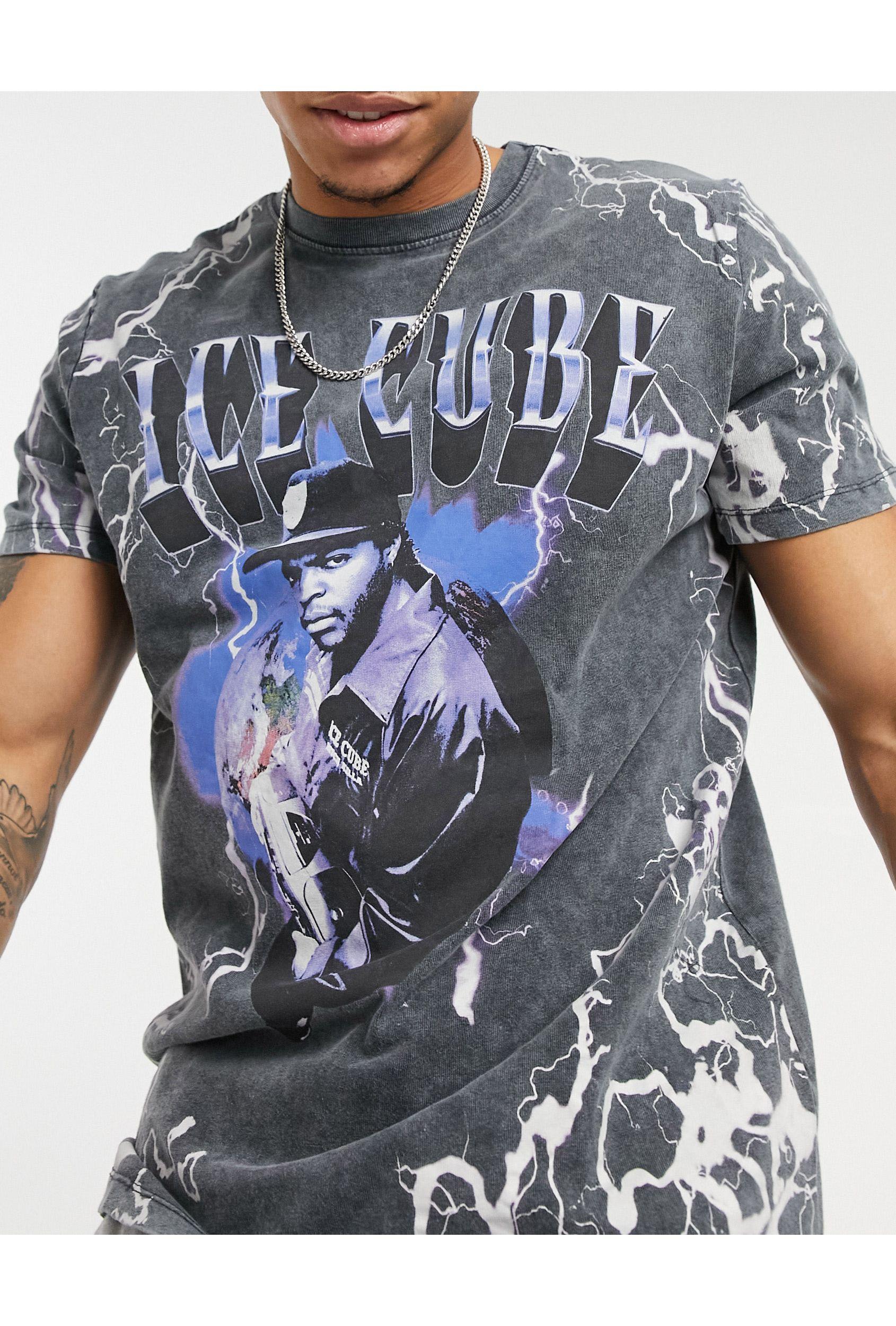 Pull&Bear Ice Cube T-shirt in Black for Men