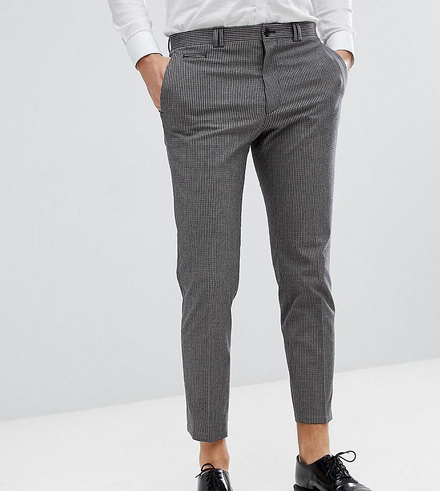 skinny cropped checked trousers