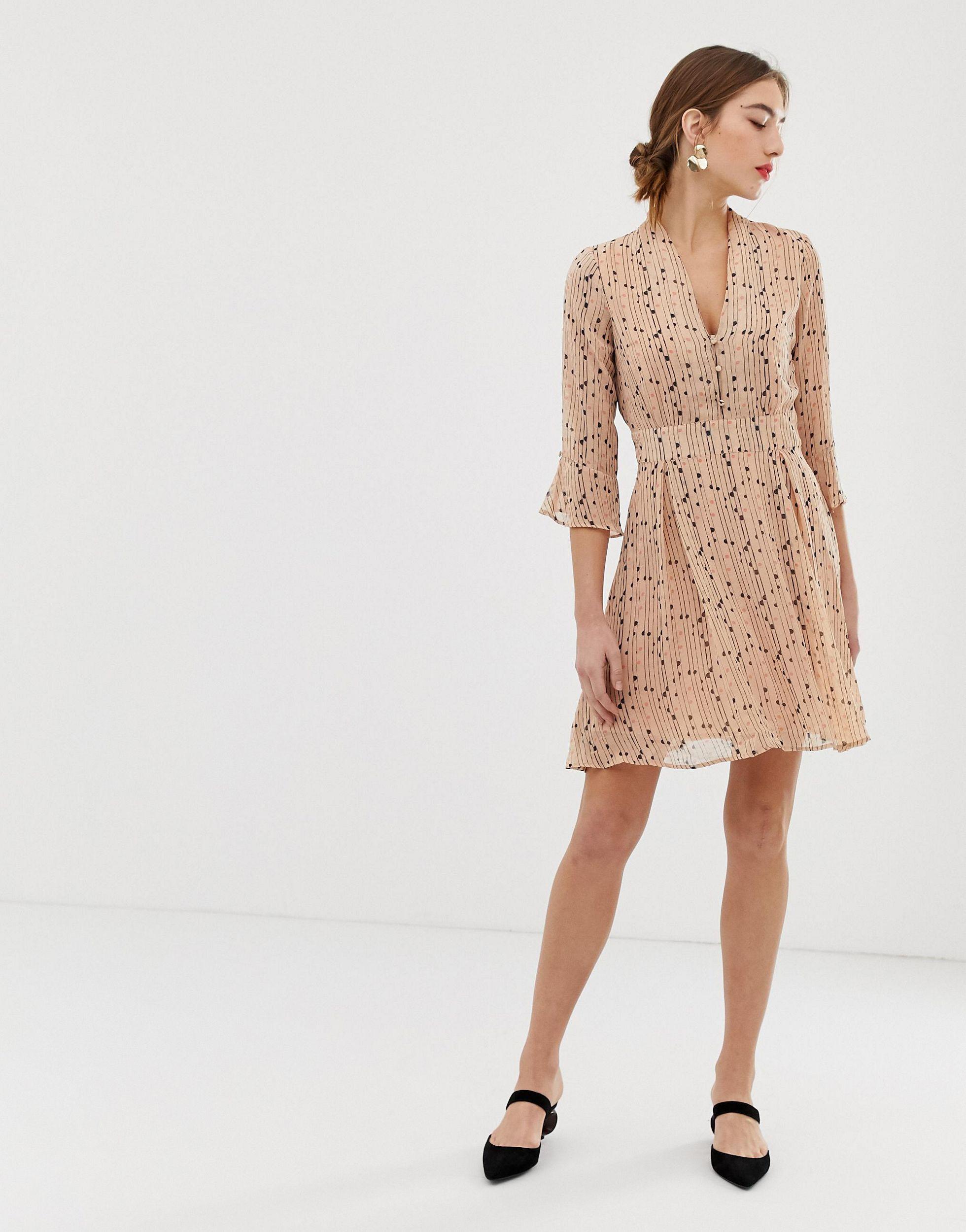 yas spotted skater dress