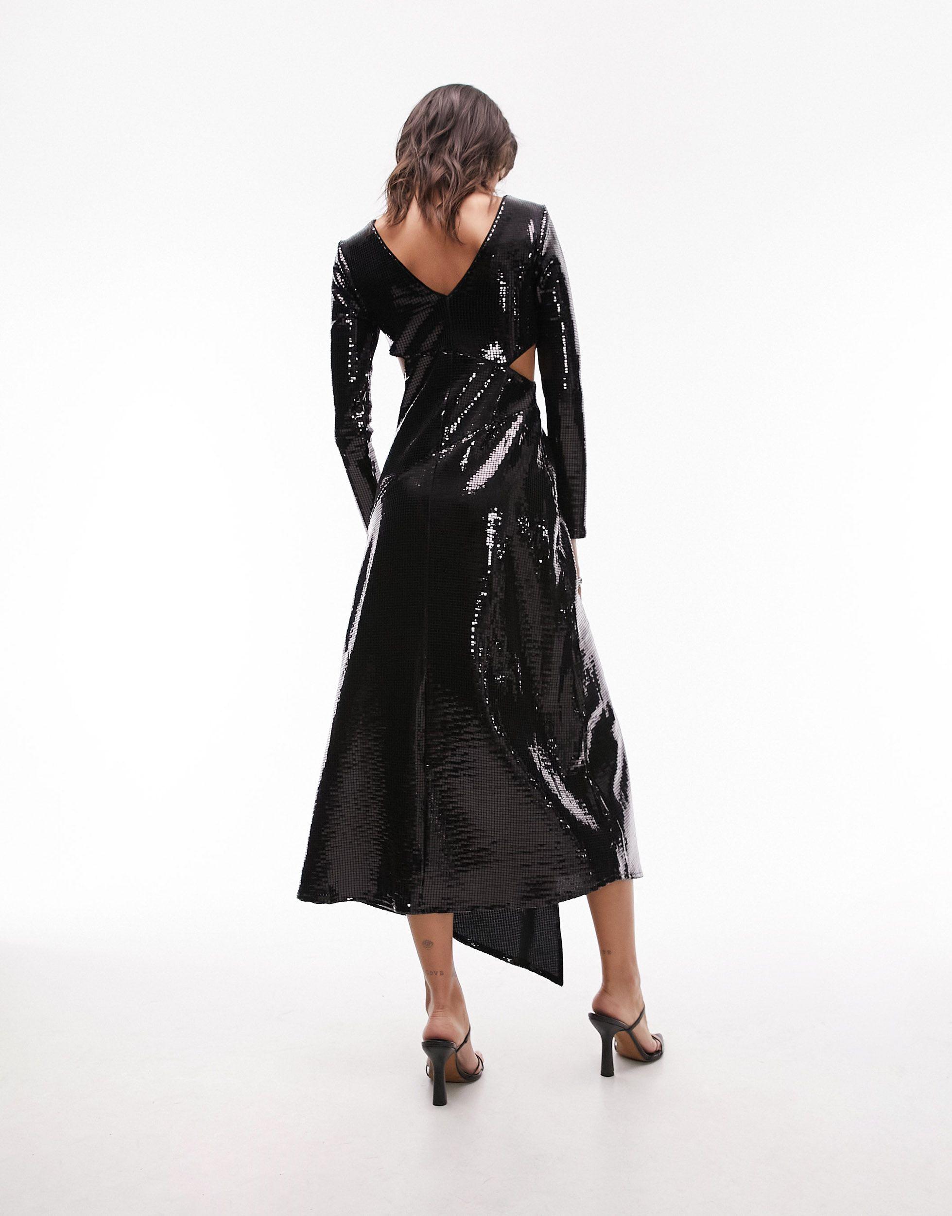Topshop sequin wrap clearance dress