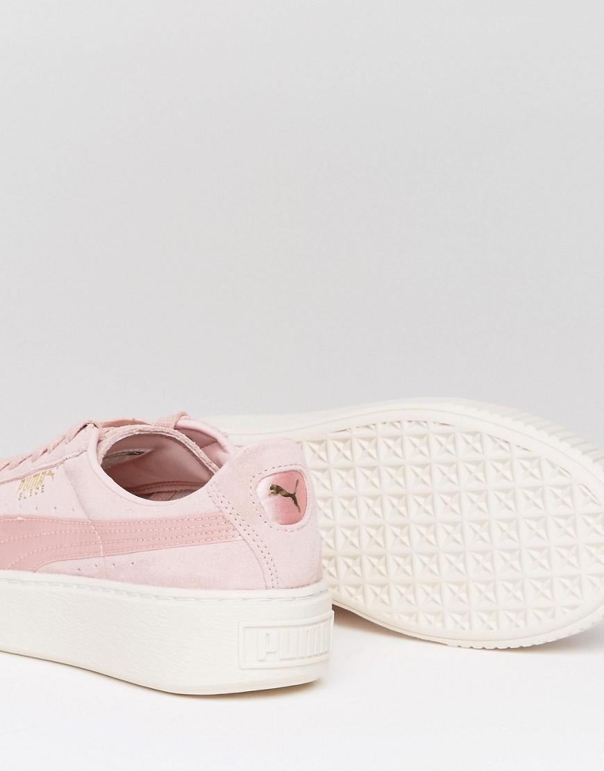 puma suede classic trainer in pink