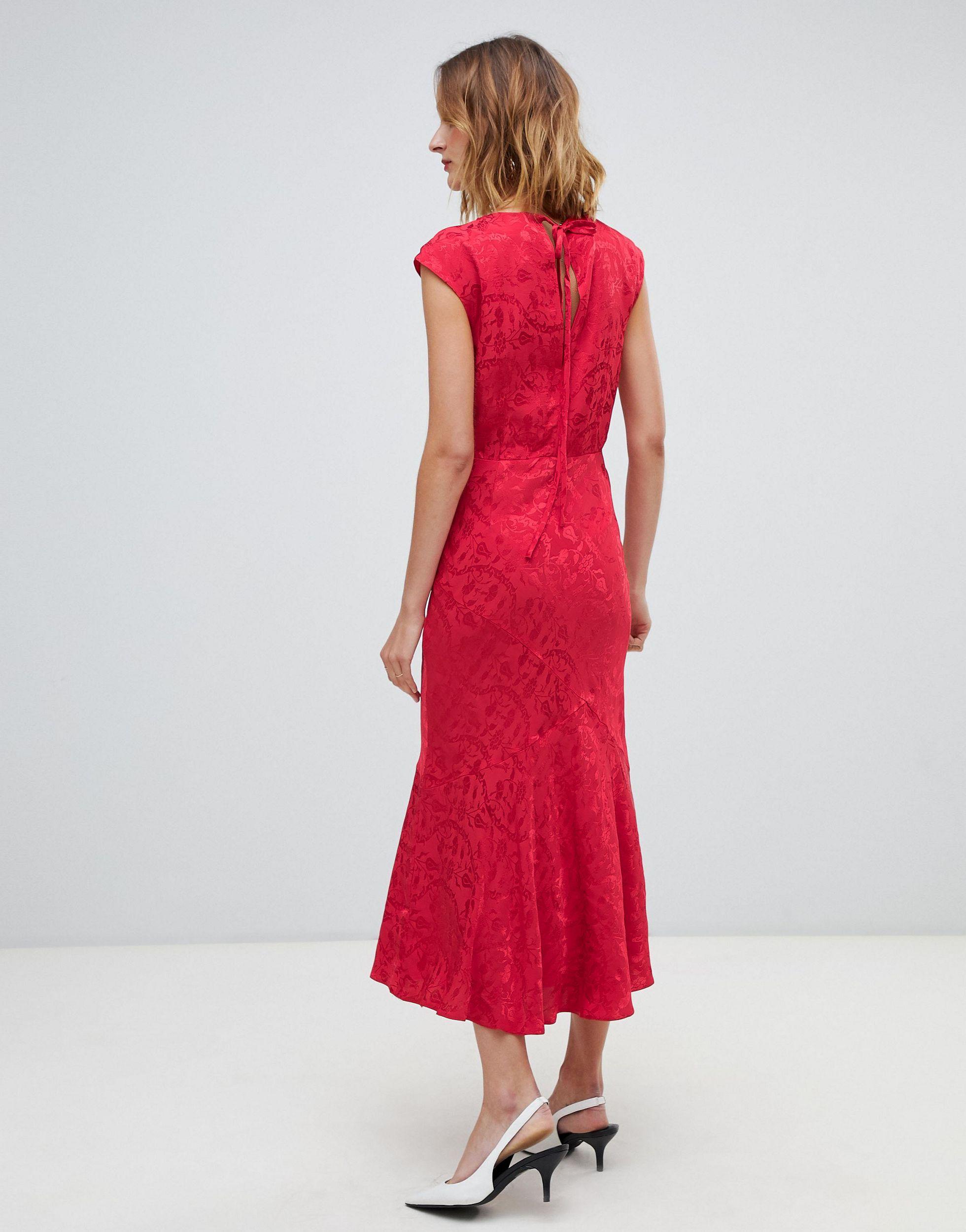 warehouse jacquard dress