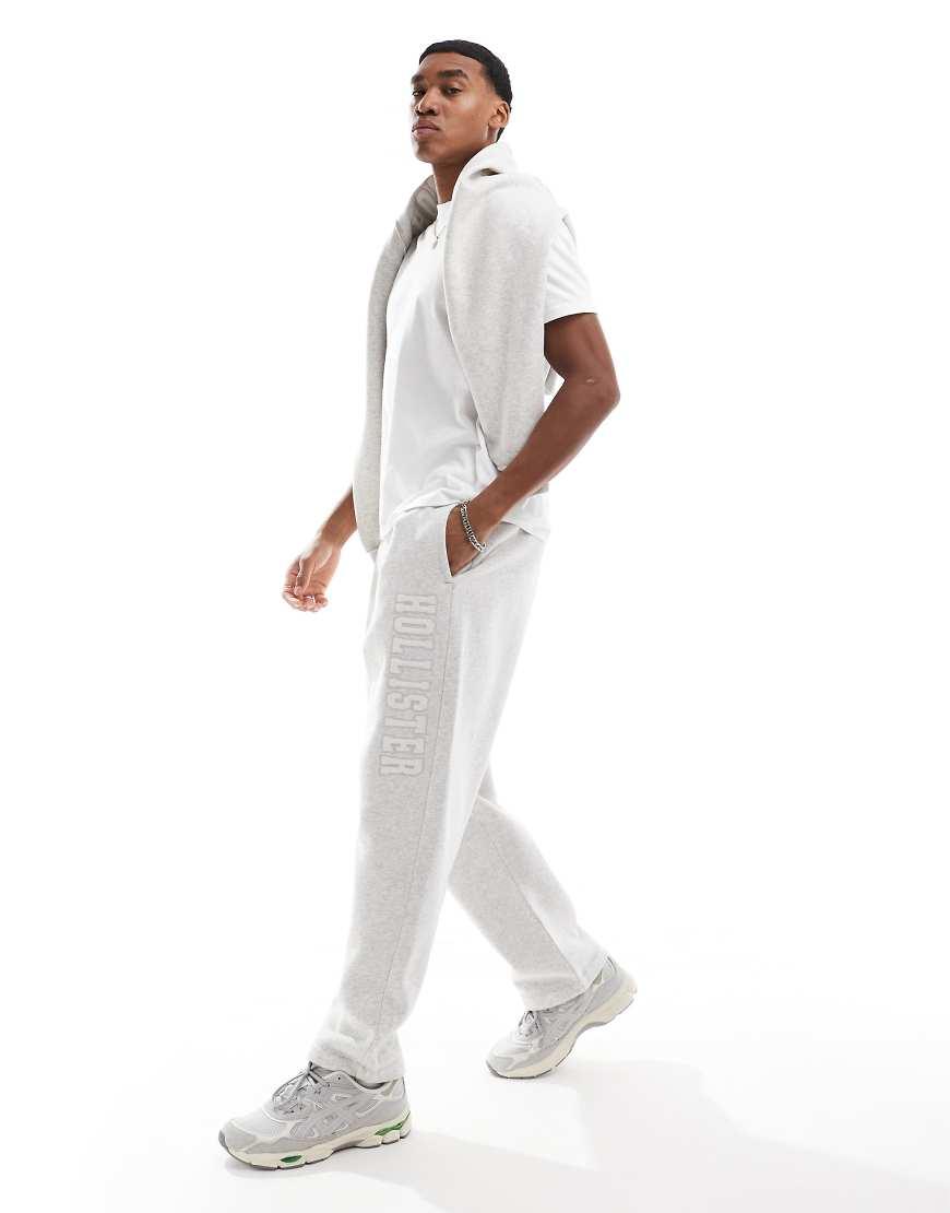 Hollister baggy Straight Leg Motif jogger Co ord in White for Men Lyst UK