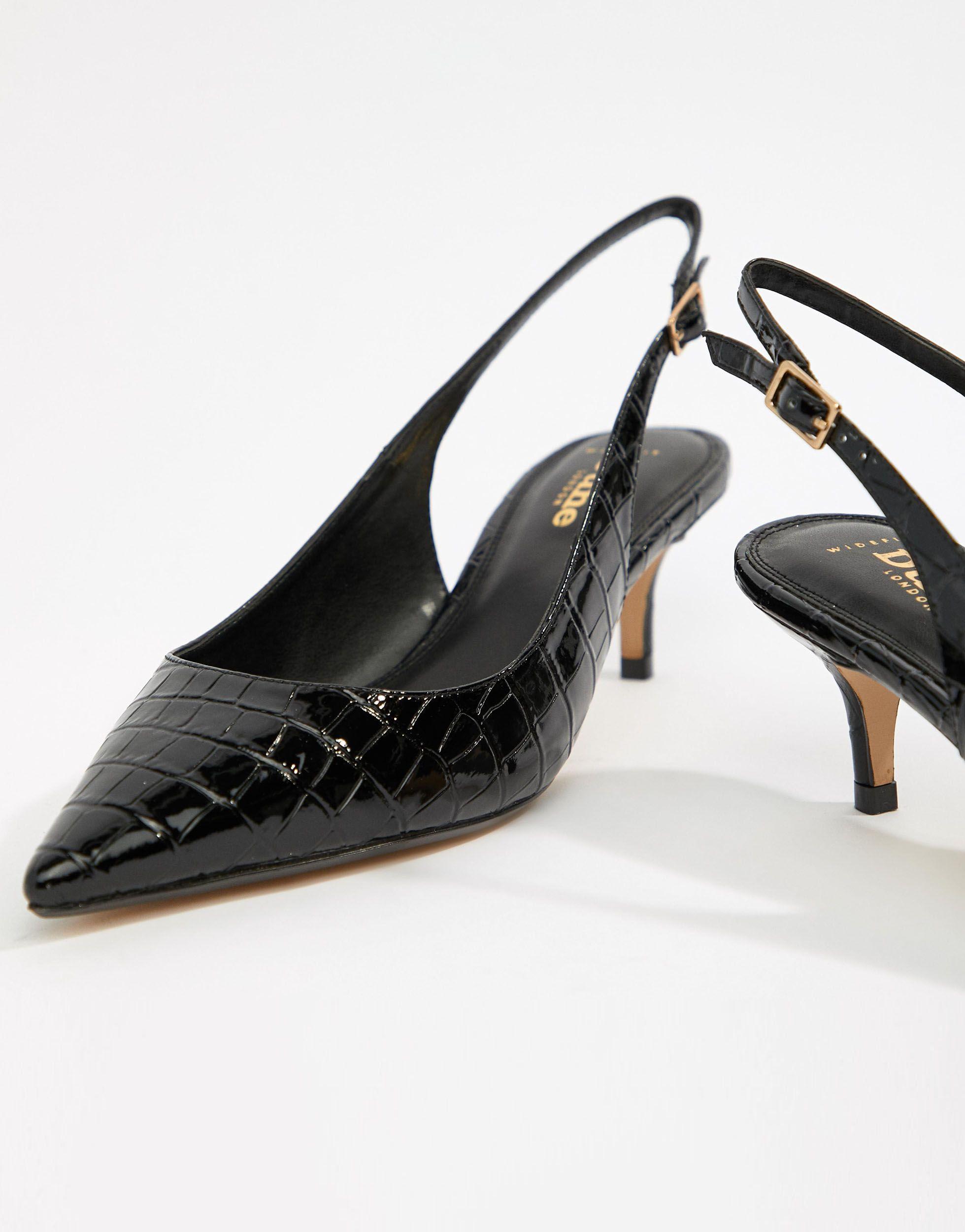 Dune Casanna Slingback Hakken Met Brede Pasvorm in het Zwart | Lyst NL