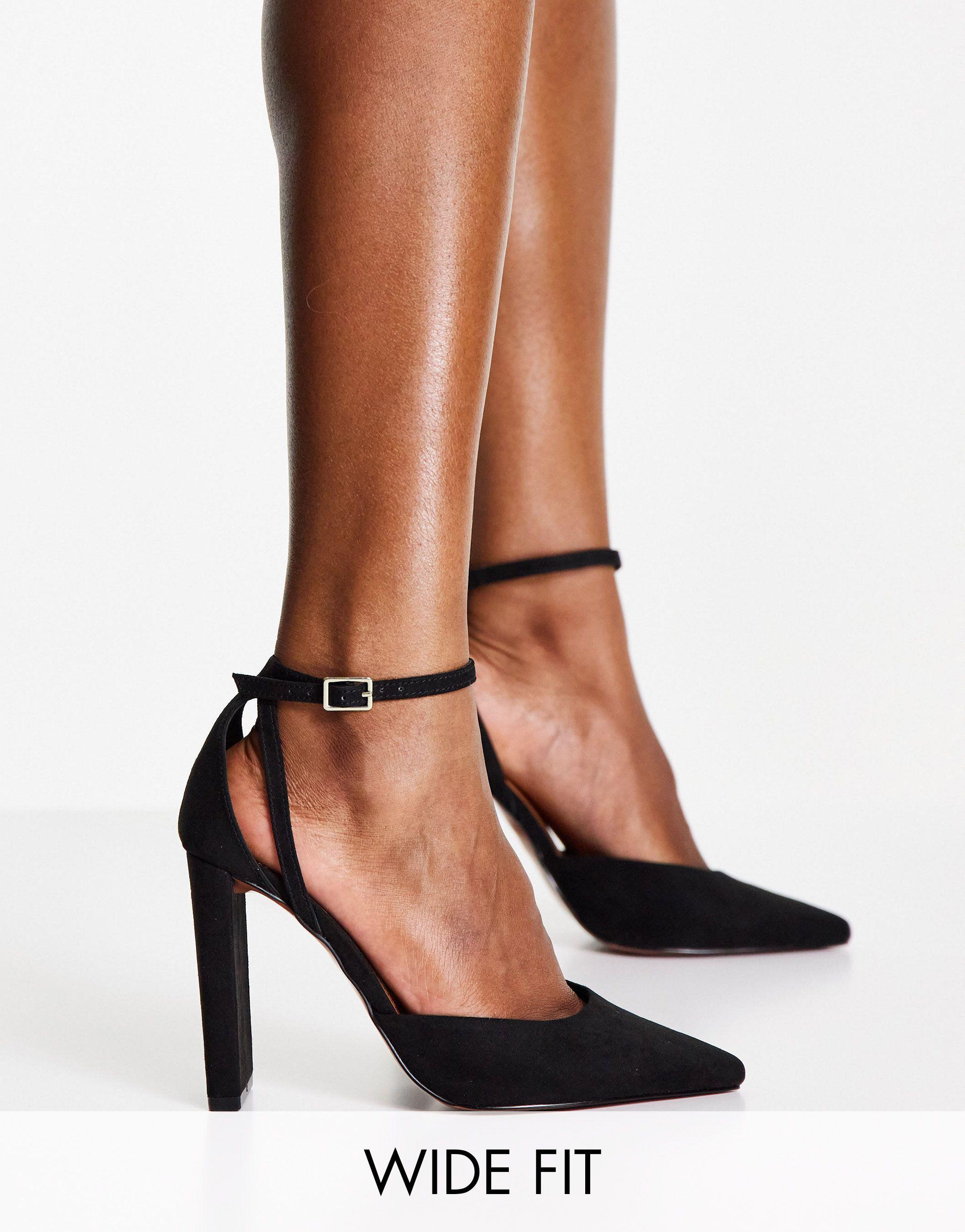 Wide fit - praise - scarpe nere con tacco alto di ASOS in Nero | Lyst