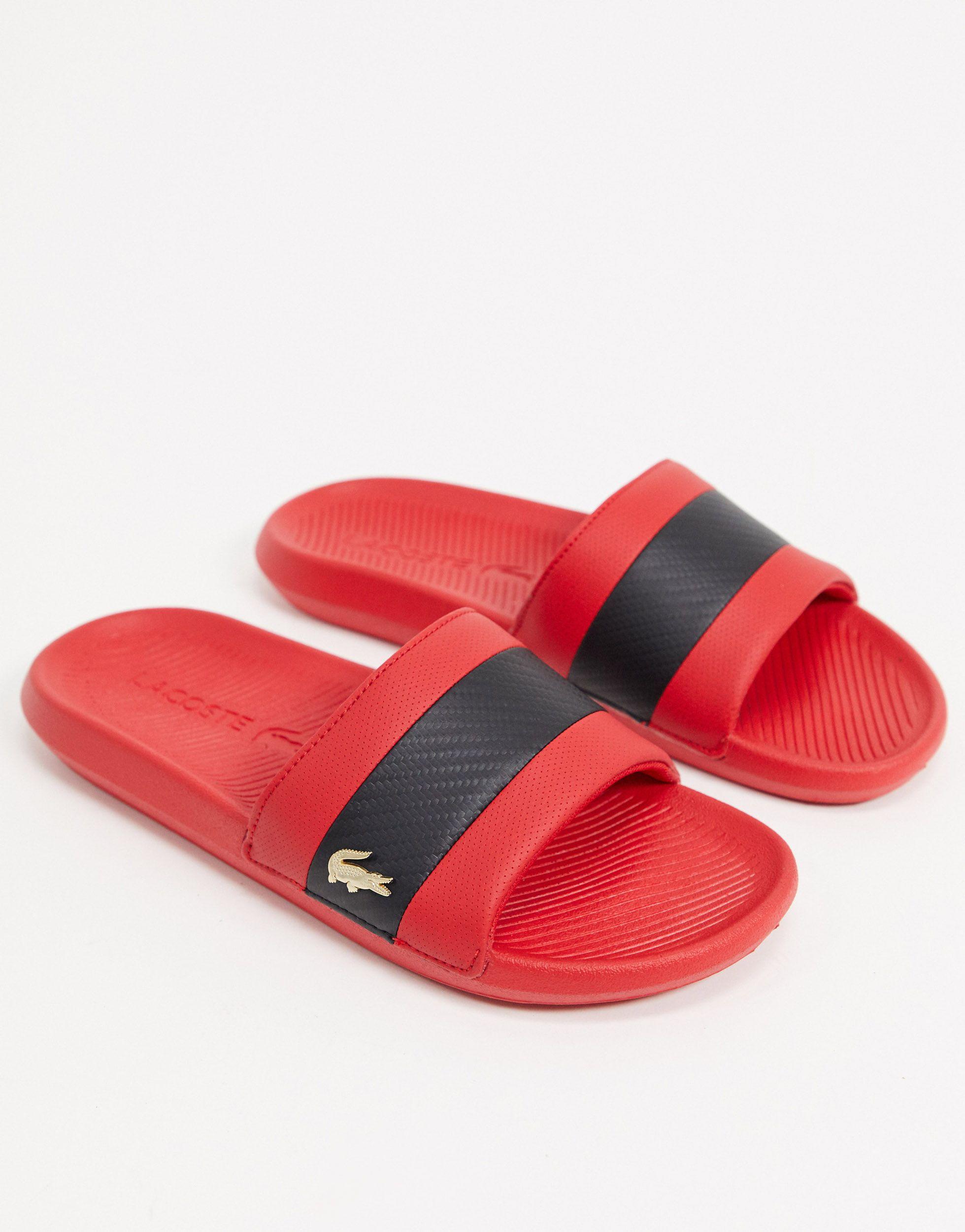 lacoste croc slides