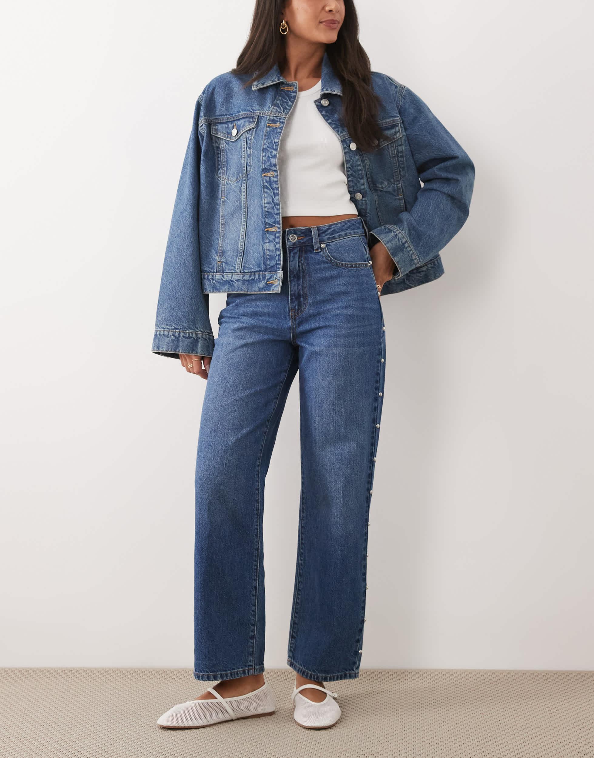 Jean Miss Selfridge Taille 10 Avec Paillettes Argentées - Idéal Pour Noël