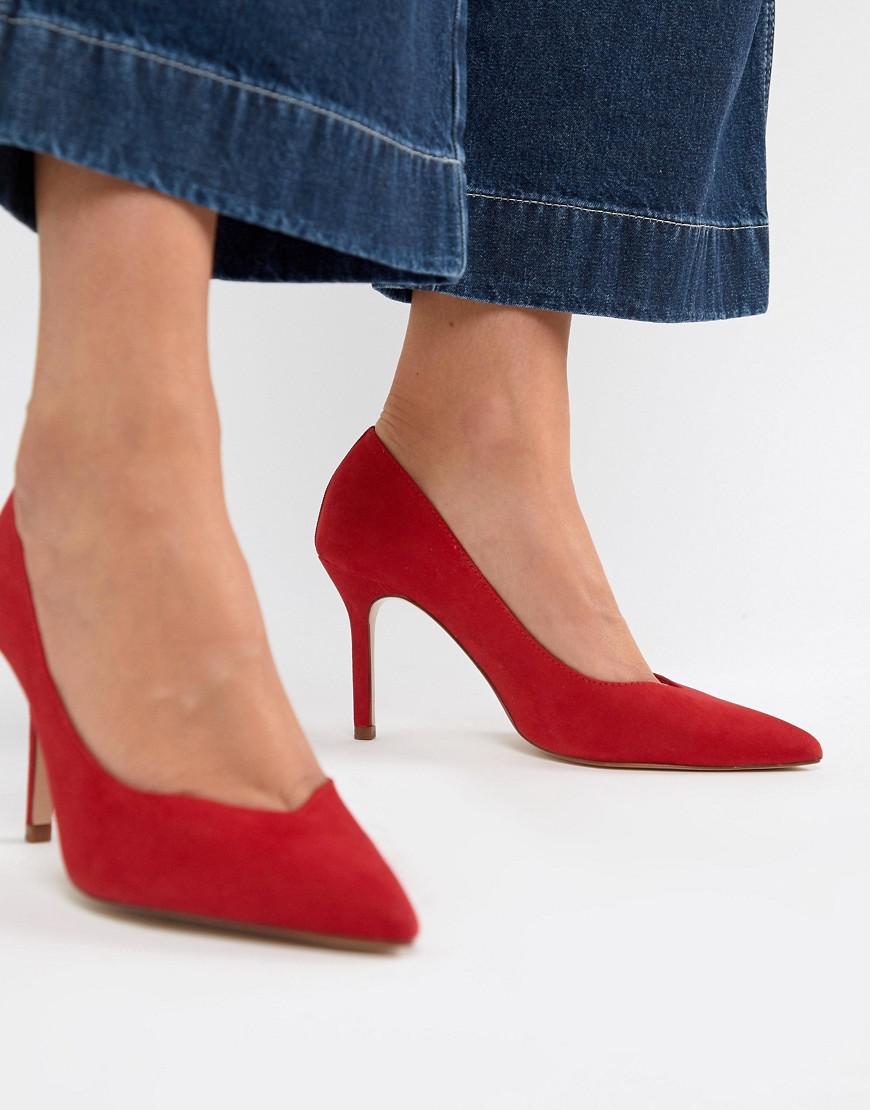 Stradivarius Denim Pumps In Red | Lyst
