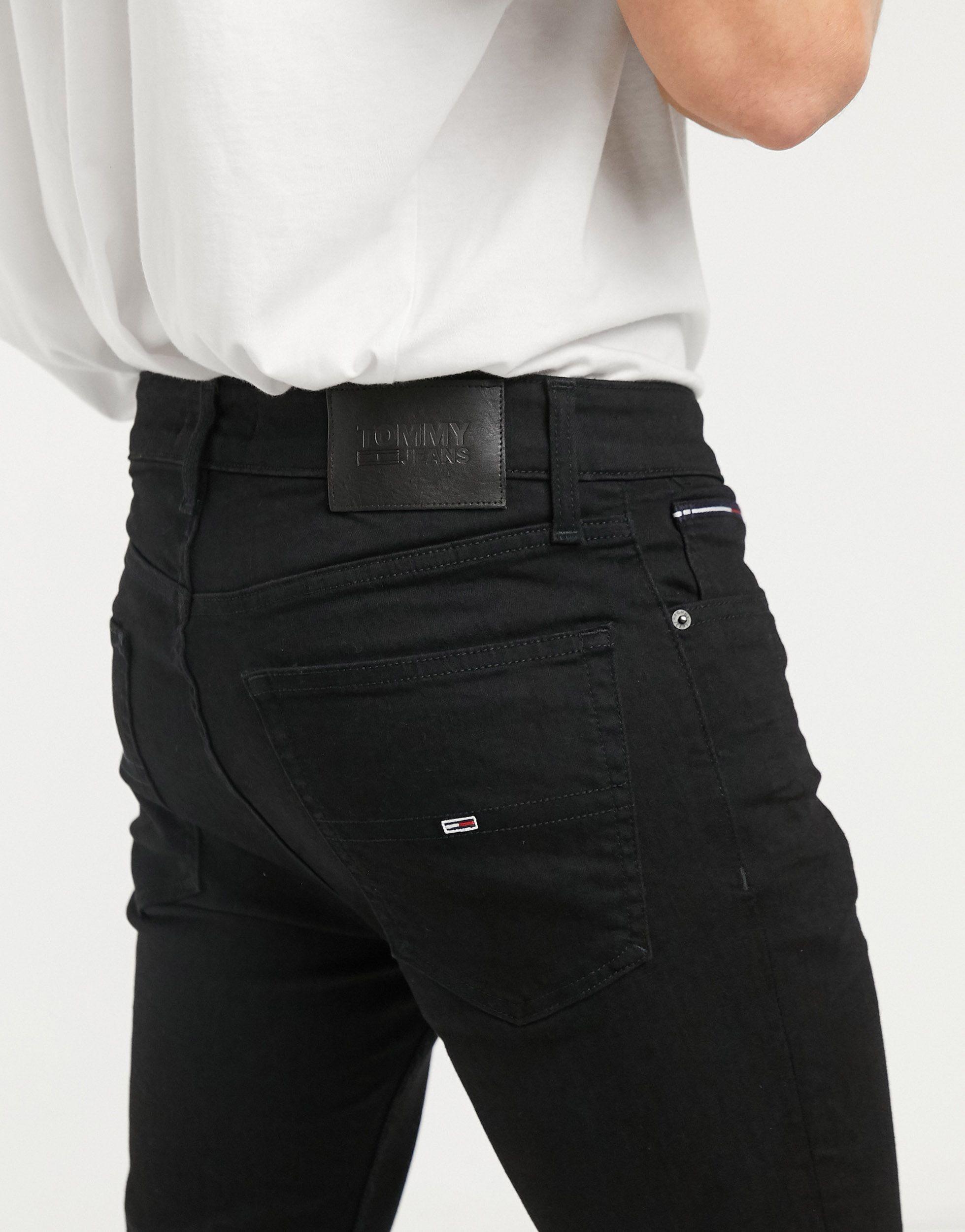 Tommy Hilfiger Denim Austin Slim Taper Jeans in Black for Men | Lyst UK