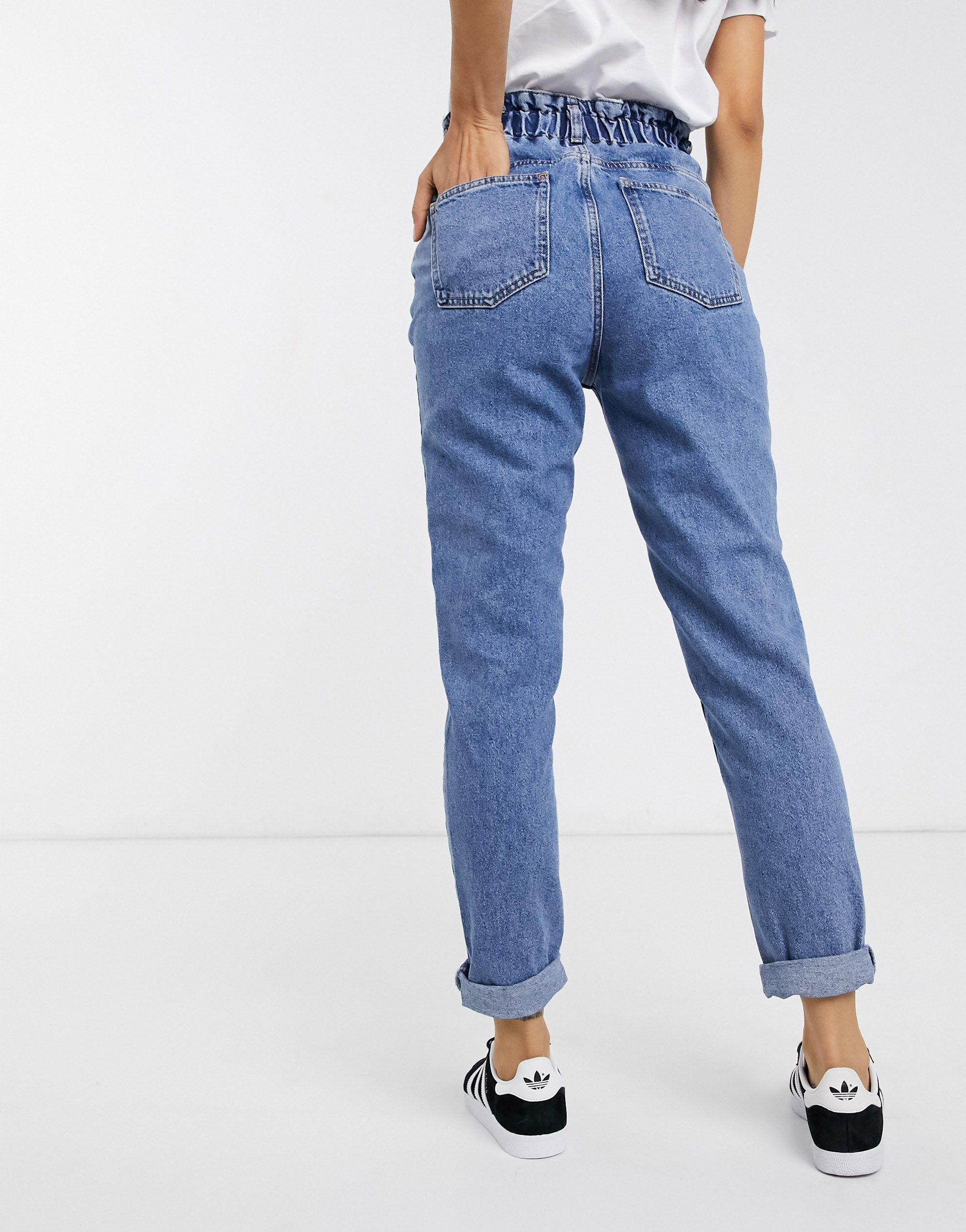 Paperbag High-Rise Mom Jeans