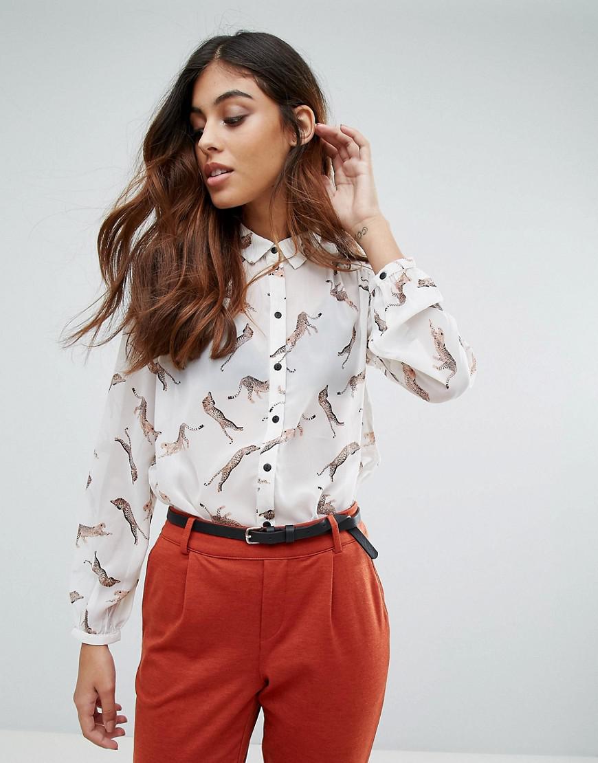 Купить Белую Рубашку С Цветным Принтом