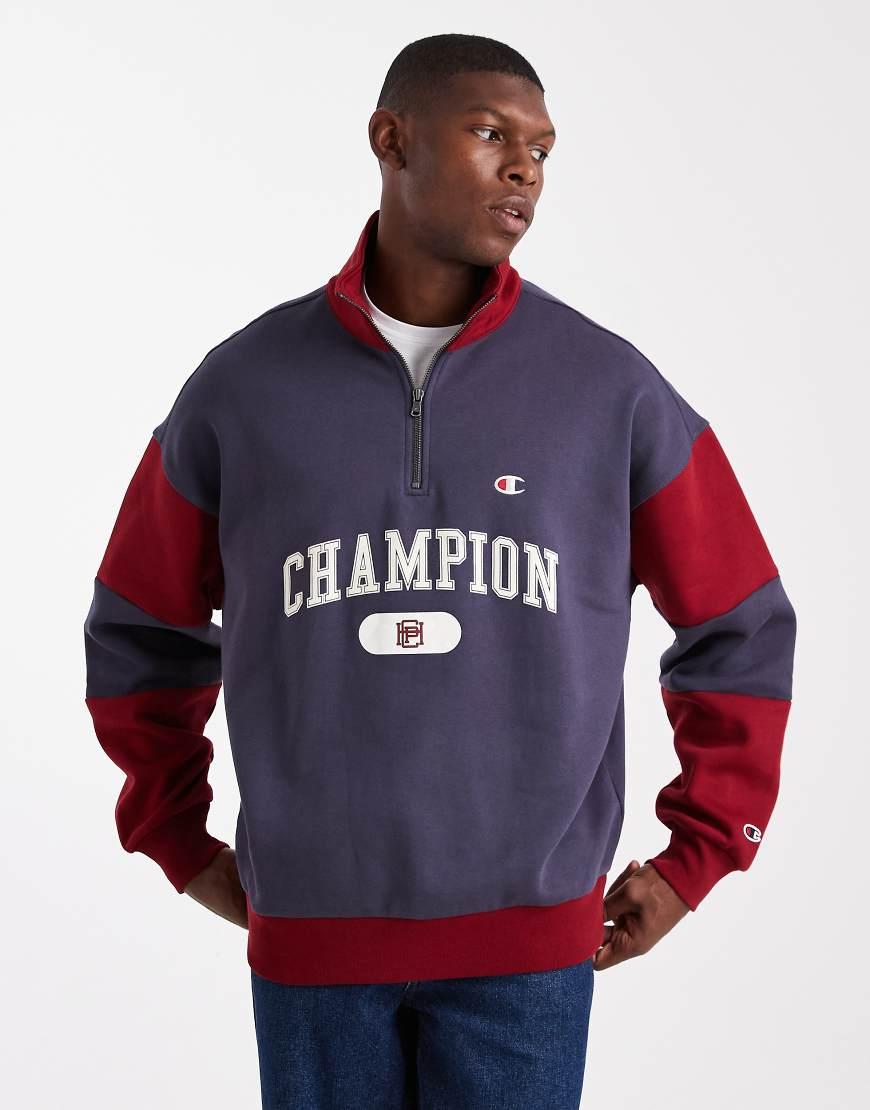 Champion Rochester Collegiate Half Zip Sweatshirt in Red for Men - Main Image