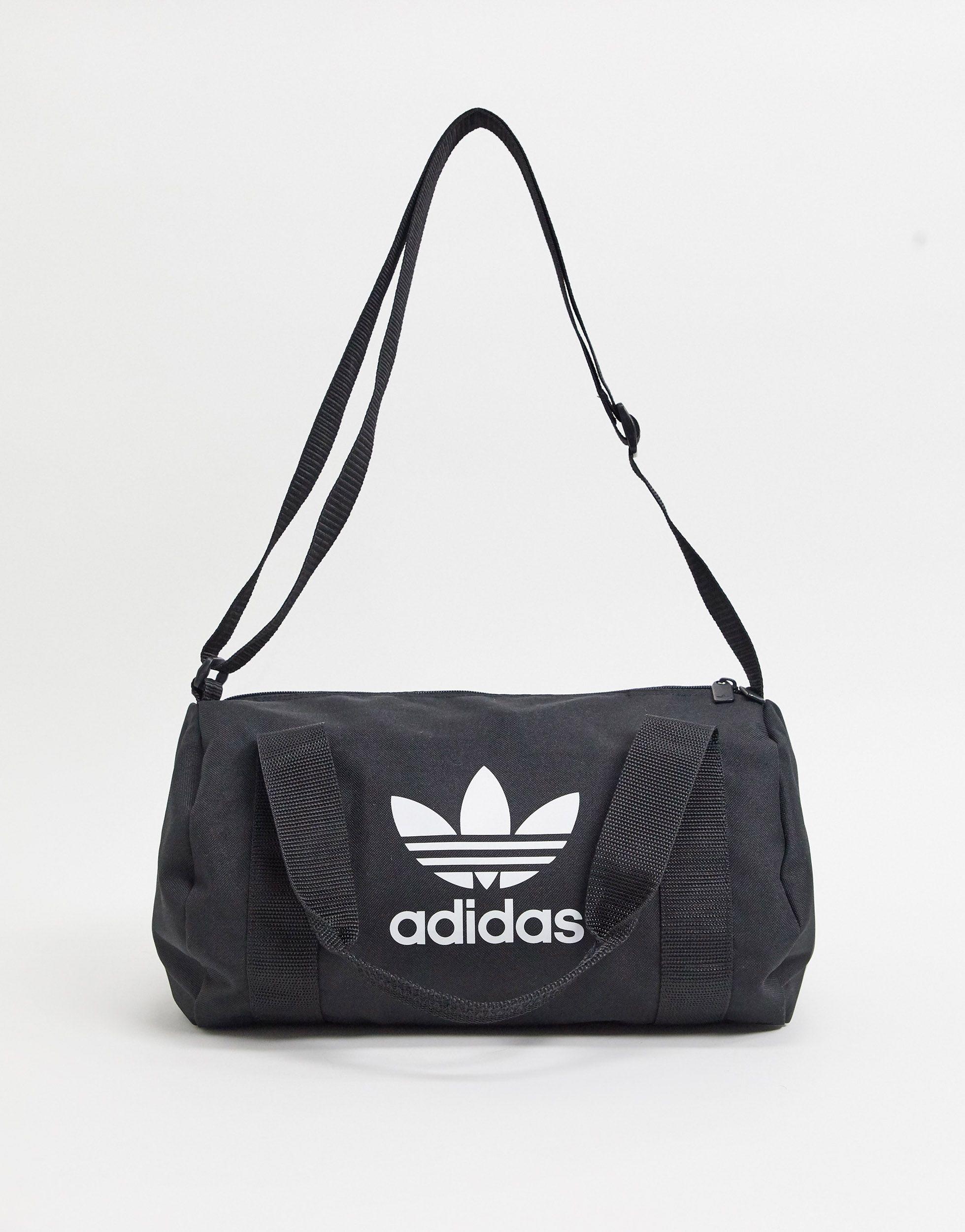 adidas Originals Trefoil Mini Duffle Bag in Black | Lyst Australia