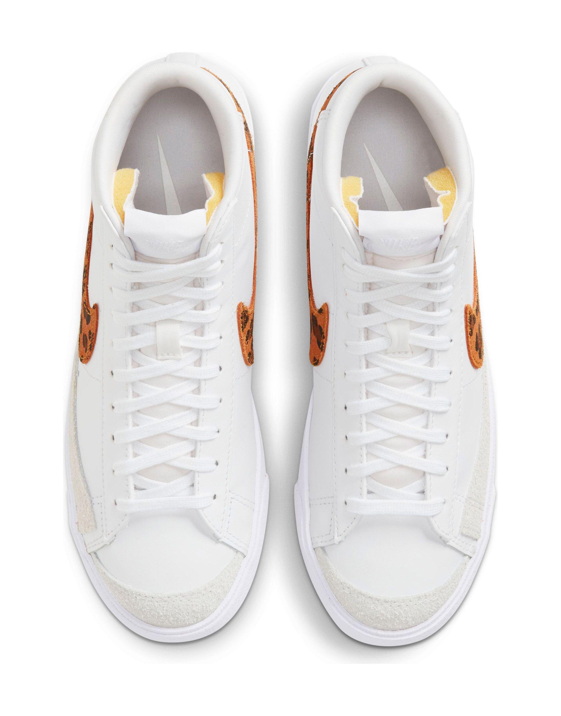 Nike Rubber Blazer Mid '77 Se Leopard Print Sneakers in White - Lyst