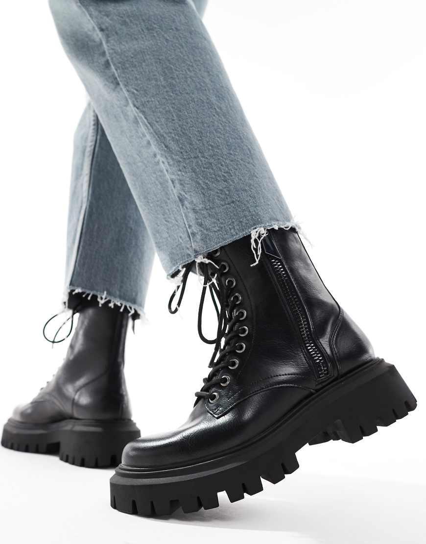 zip up platform boots