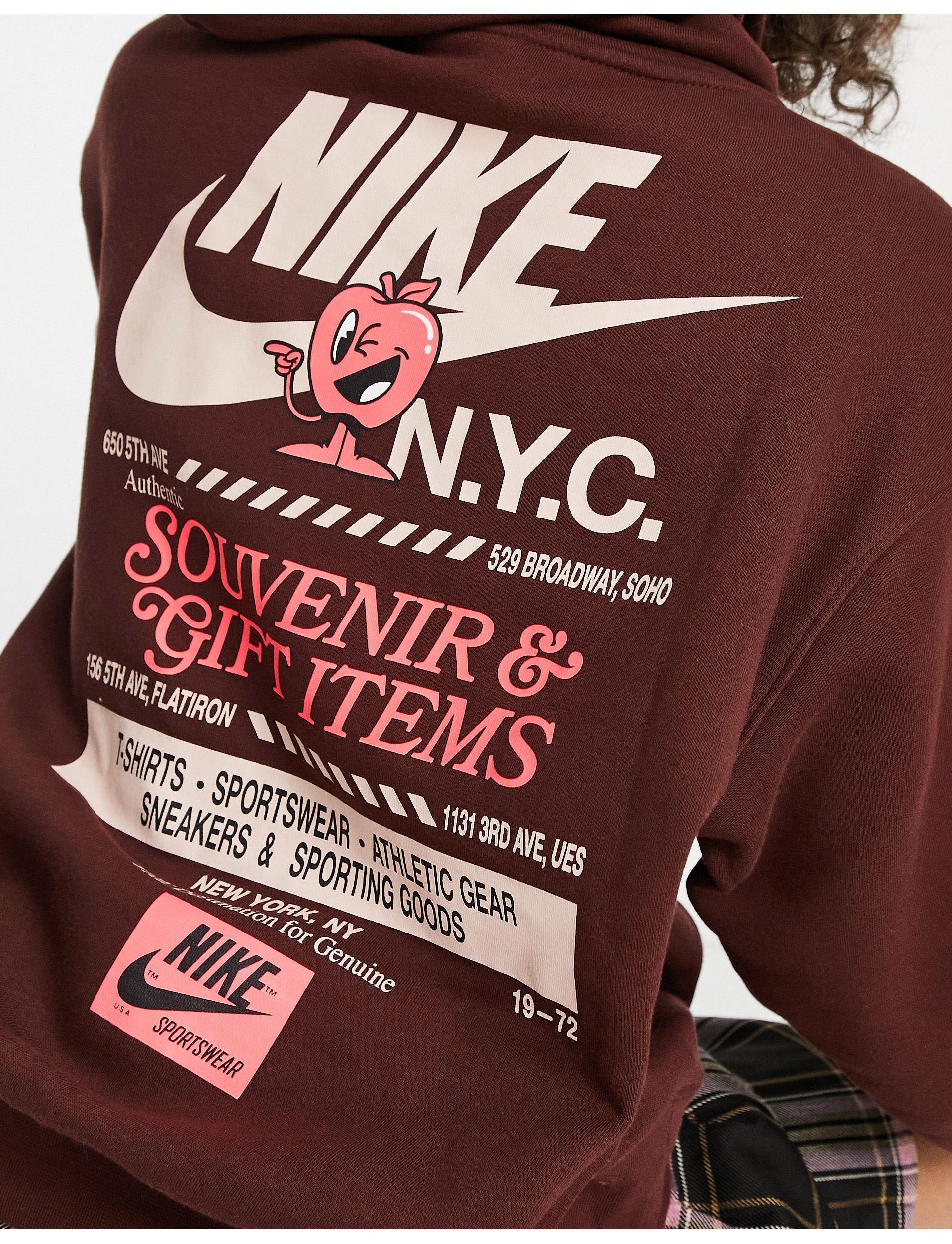 Nike Nyc Souvenir Hoodie in Red | Lyst