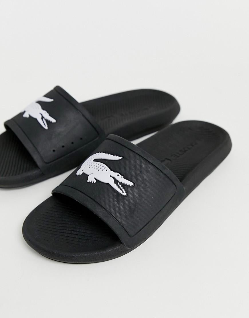 lacoste sliders black