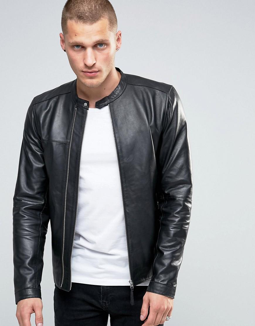 Pretty green leather jacket Clearance