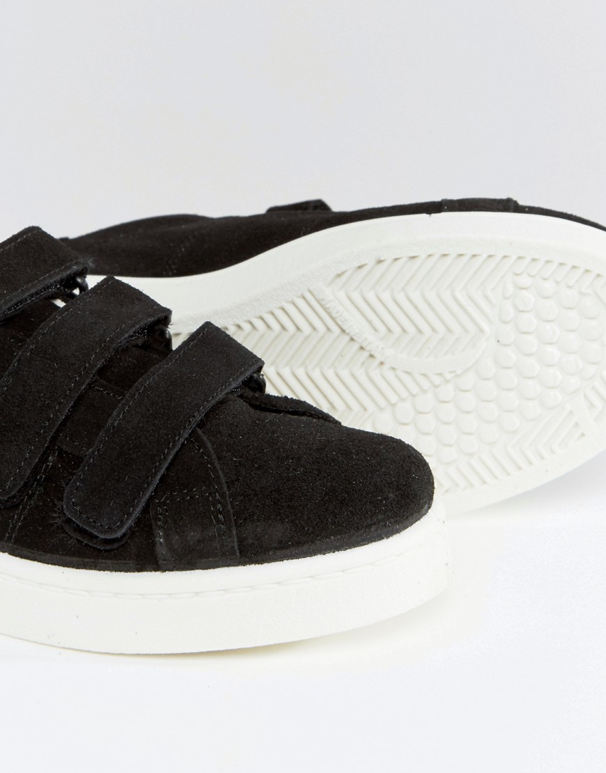 black velcro sneakers