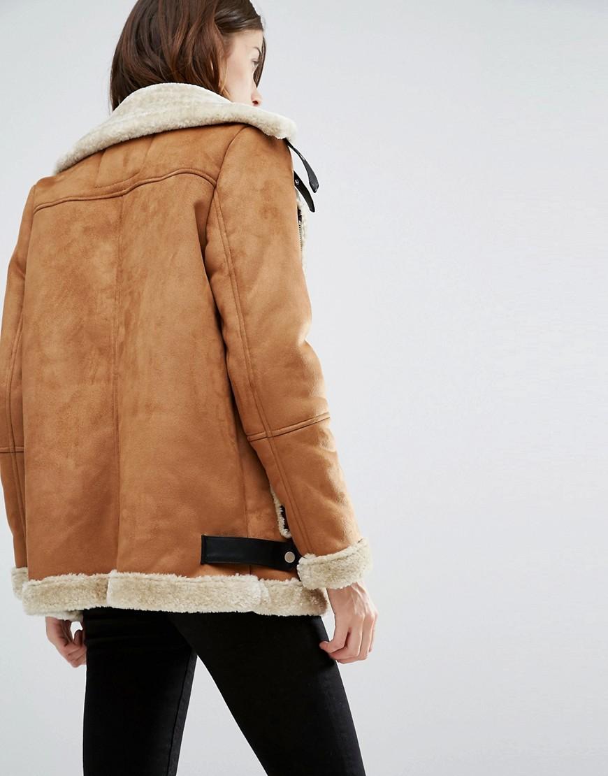 vero moda shearling jacket