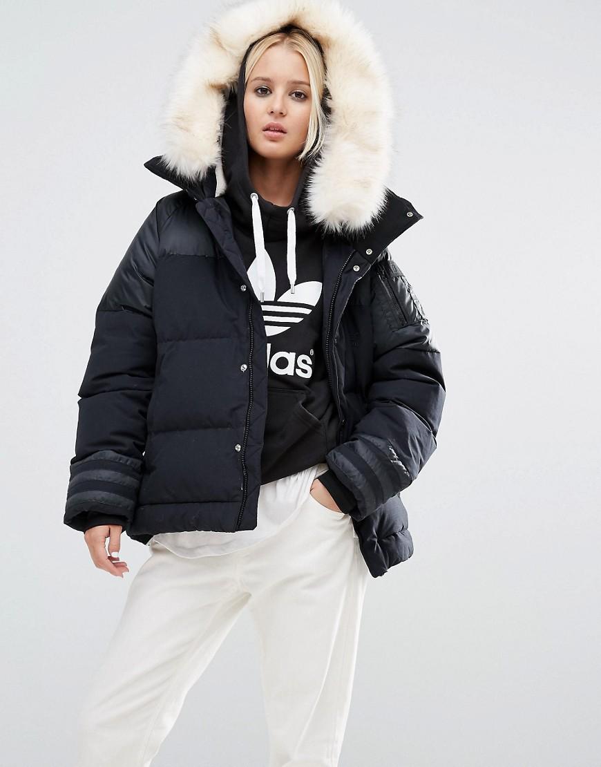 adidas coat with fur hood