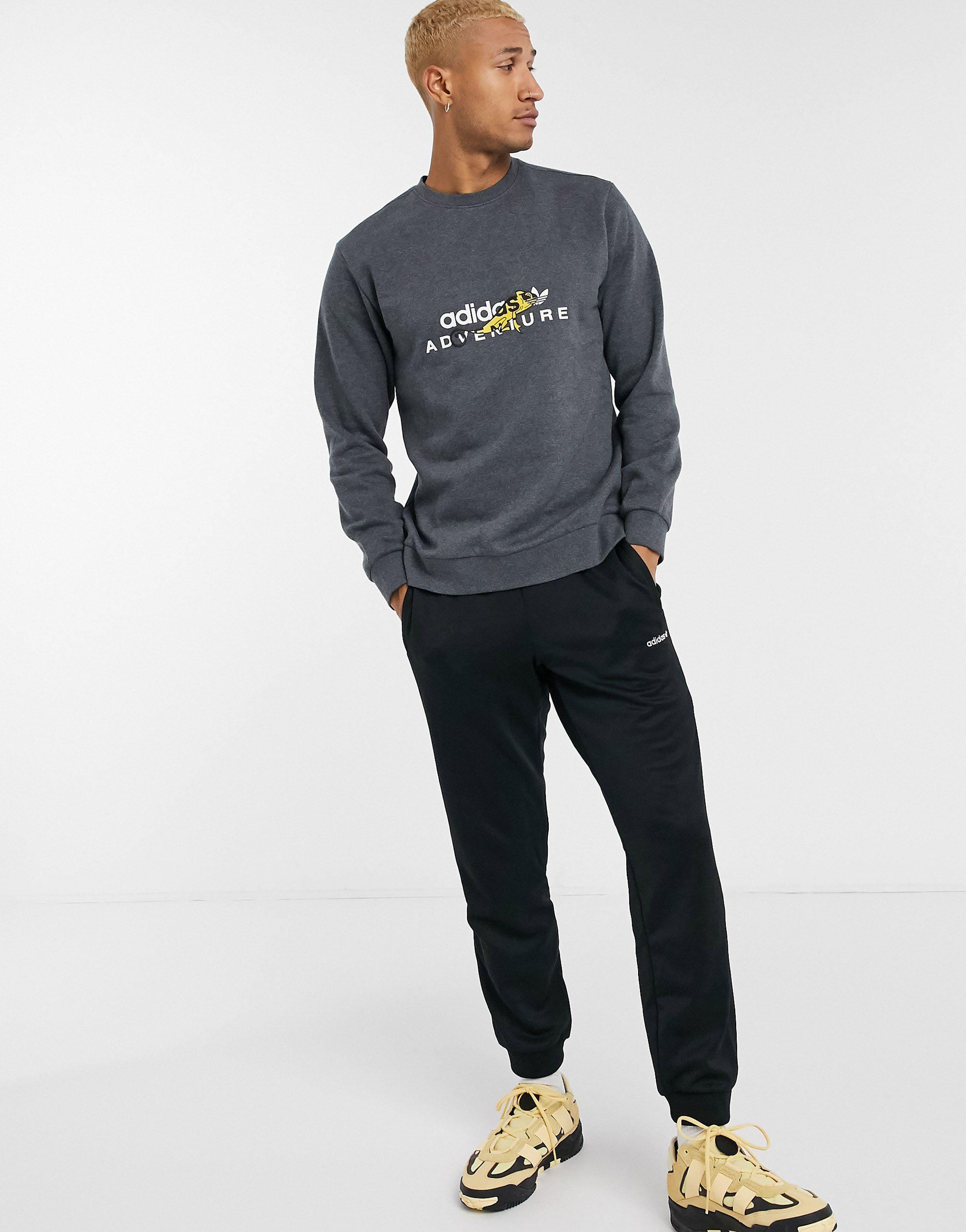 adidas Originals Adventure Chameleon Sweatshirt in Grey for Men | Lyst UK