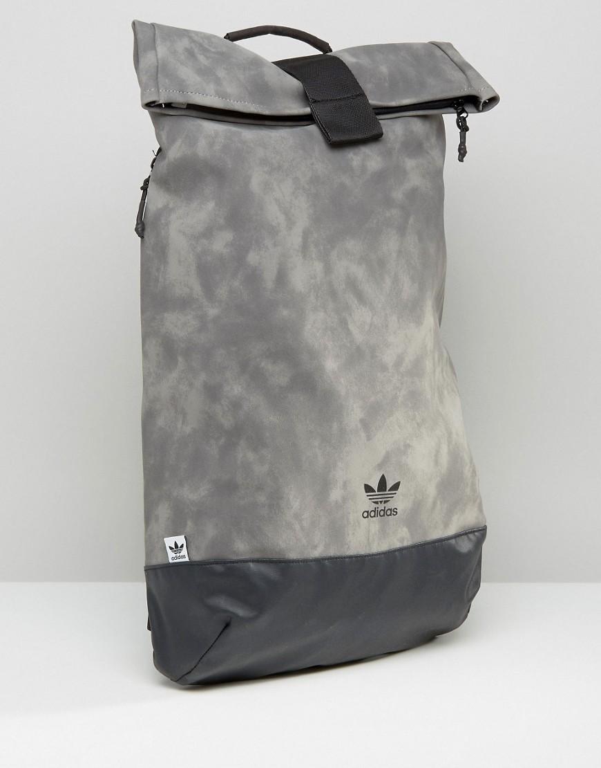 adidas Originals Originals Suede Look Rolltop Backpack - Grey in Gray - Lyst
