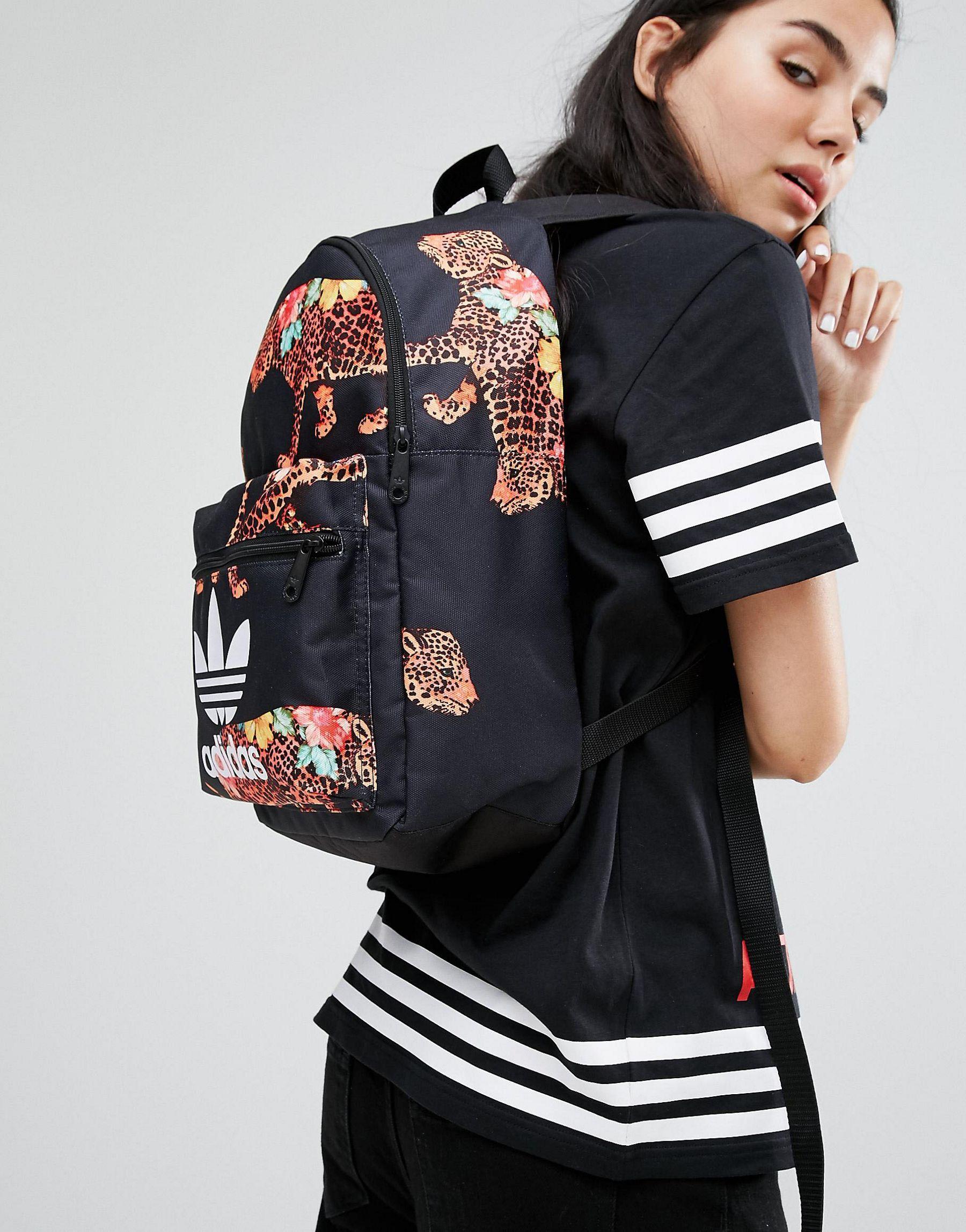 adidas Canvas Originals X Farm Multi Leopard Print Backpack With Trefoil  Logo | Lyst