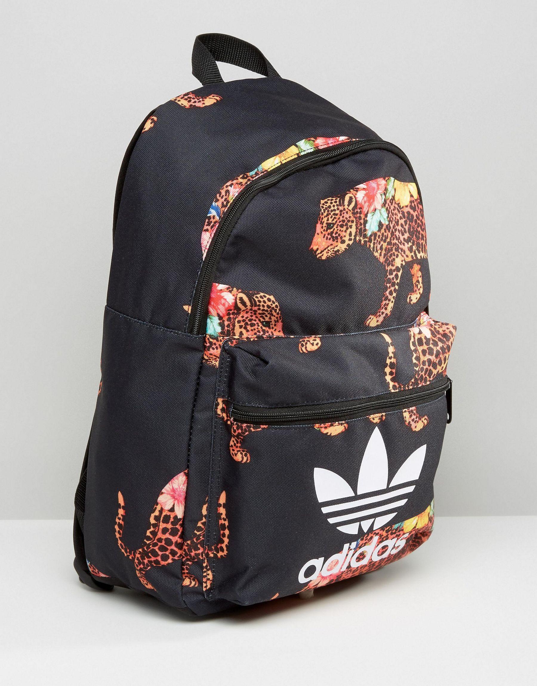 adidas Originals X Farm Multi Leopard Print Backpack With Trefoil Logo |  Lyst