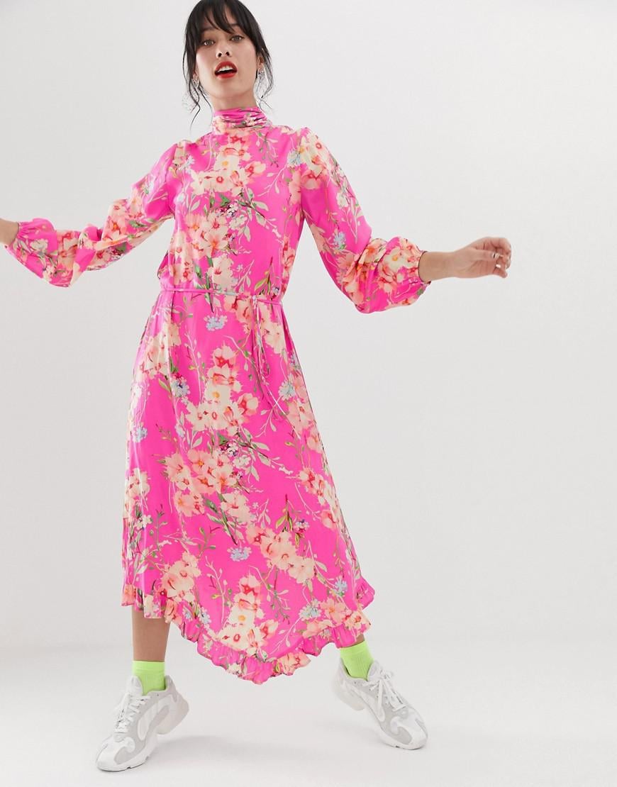 Essentiel Antwerp Sza - Midi-jurk in het Roze | Lyst NL