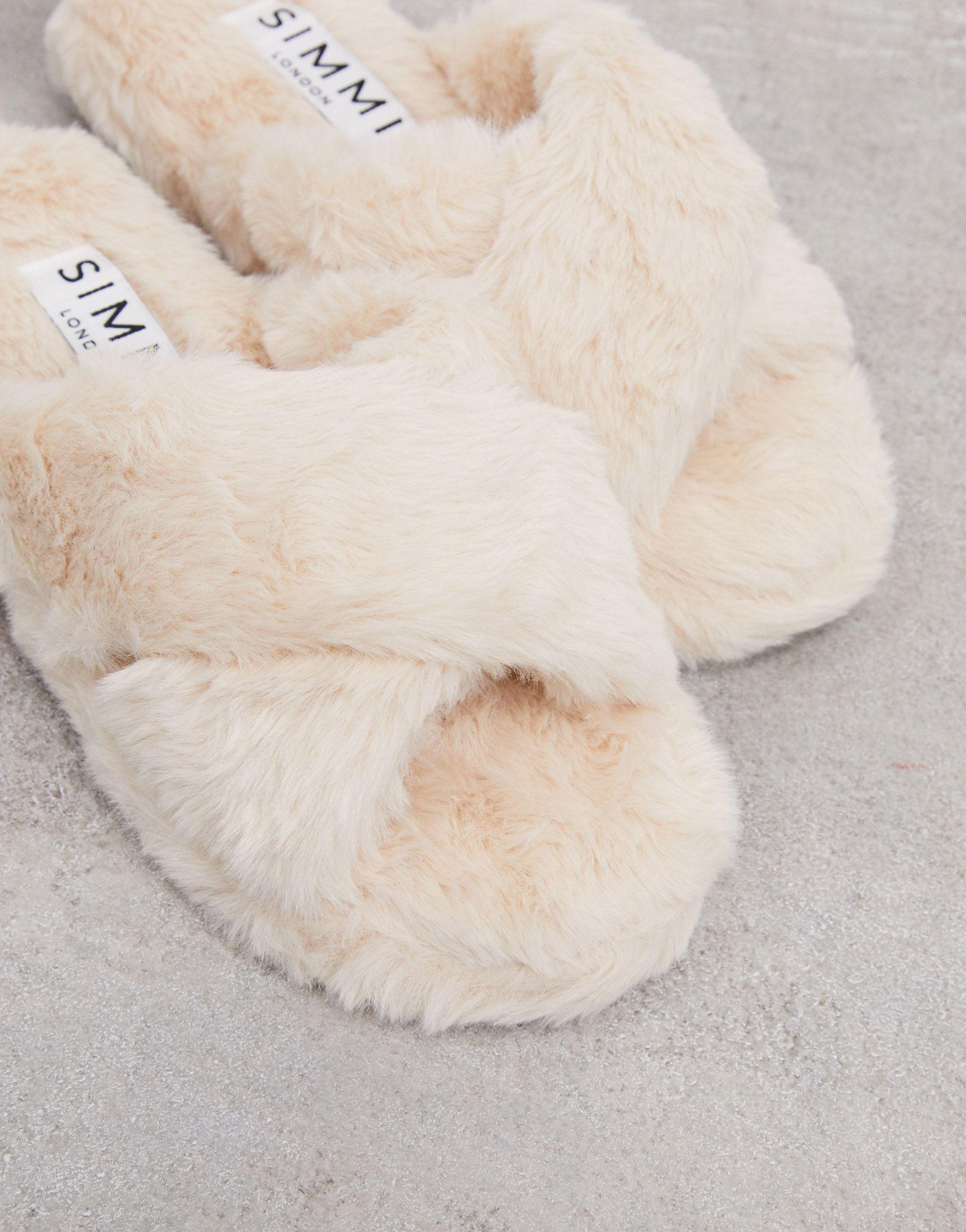 simmi london fluffy slippers