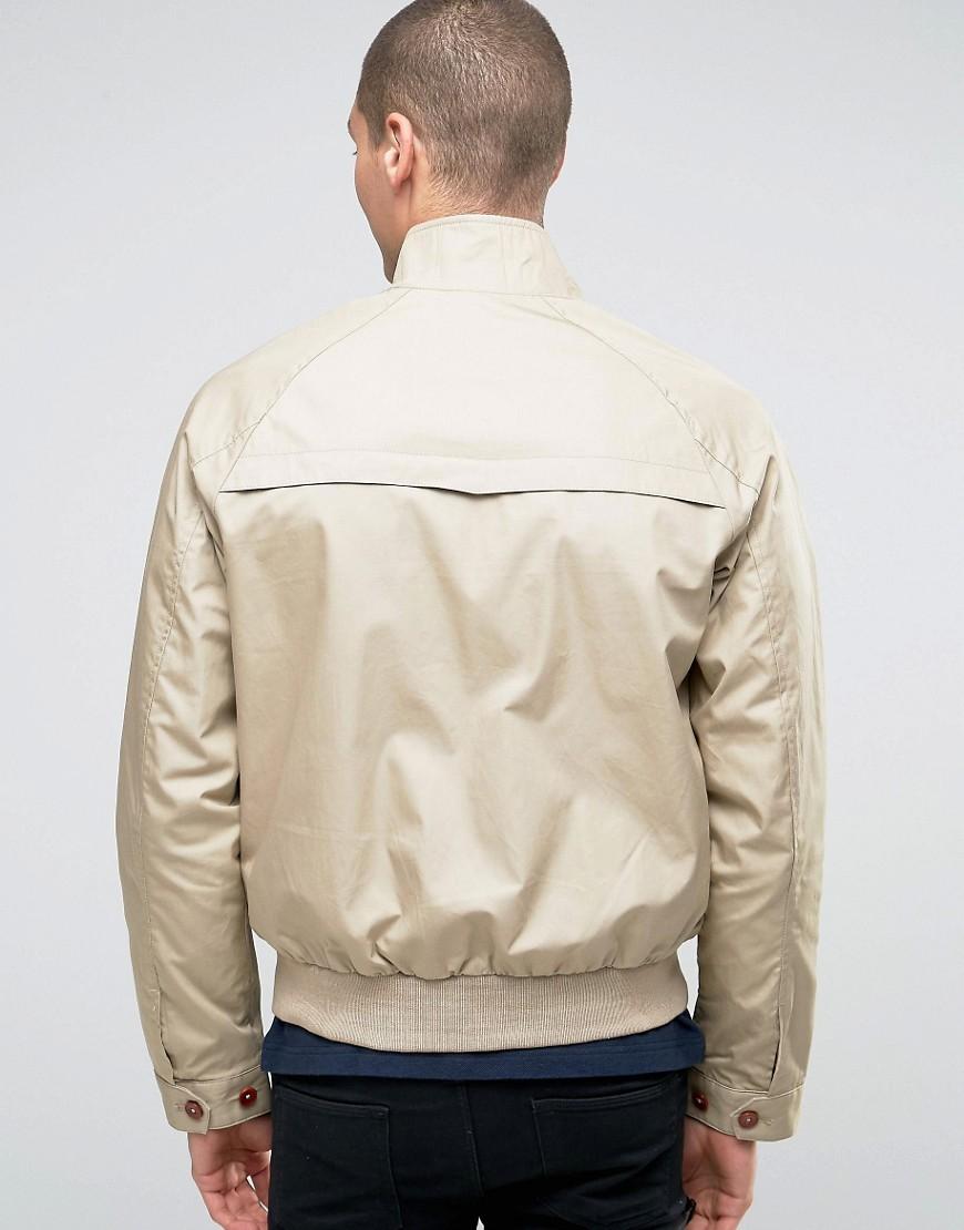 Fred Perry Men's Natural Harrington Jacket In Twill