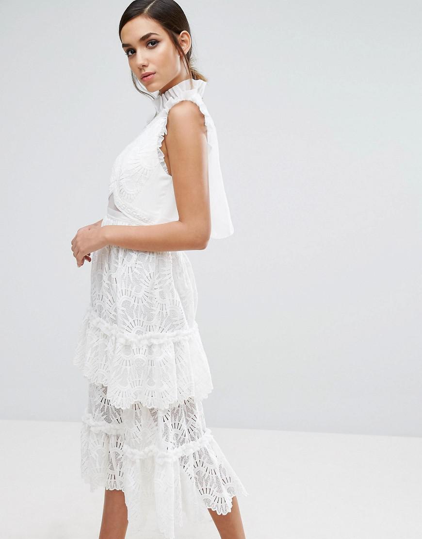 three floor white dress