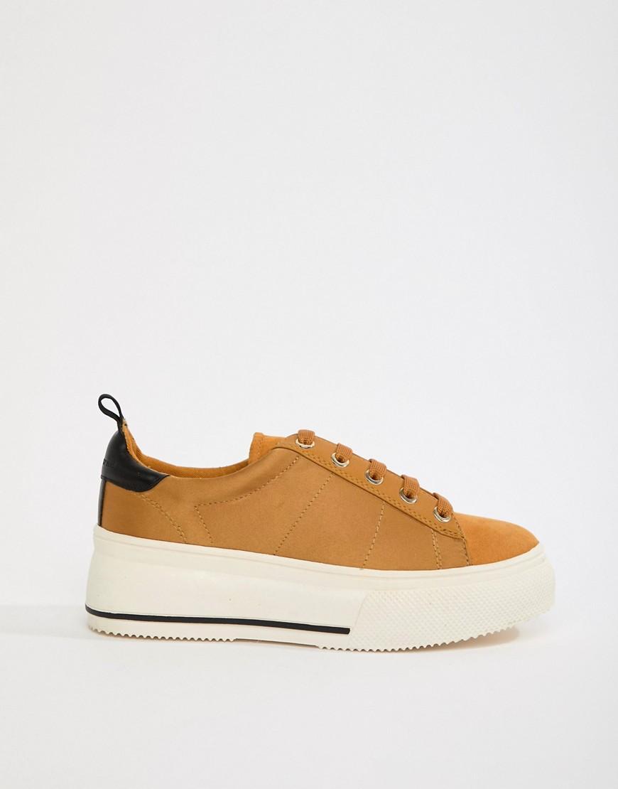 Sneakers flatform color senape di Stradivarius in Giallo | Lyst