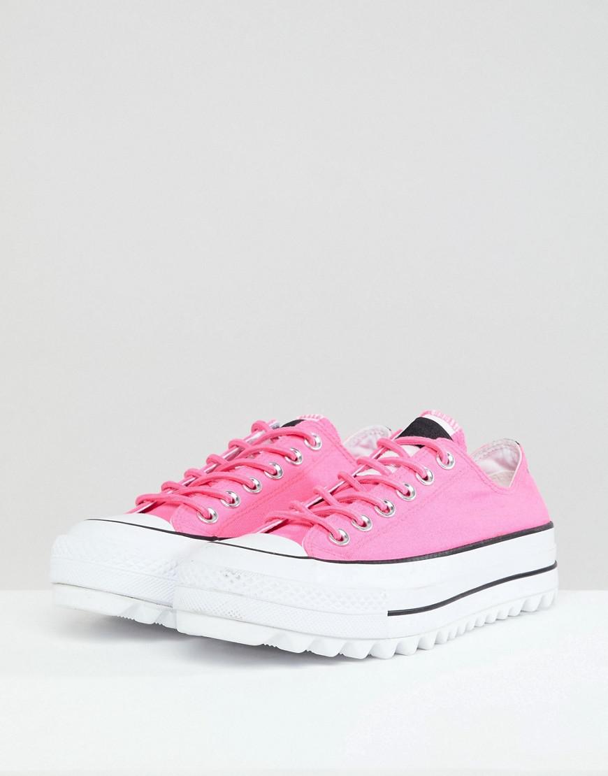 pink platform converse