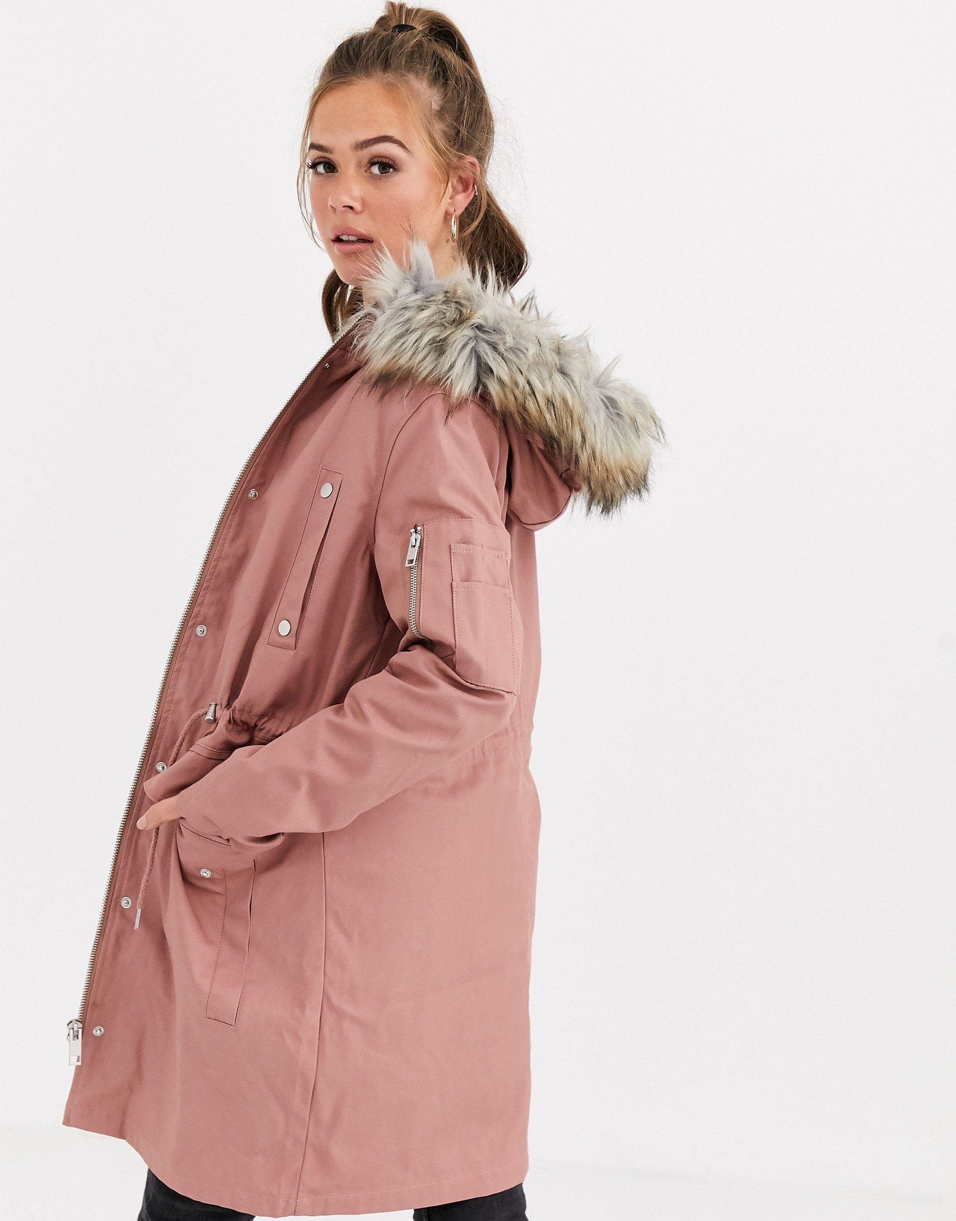 winter pink coat