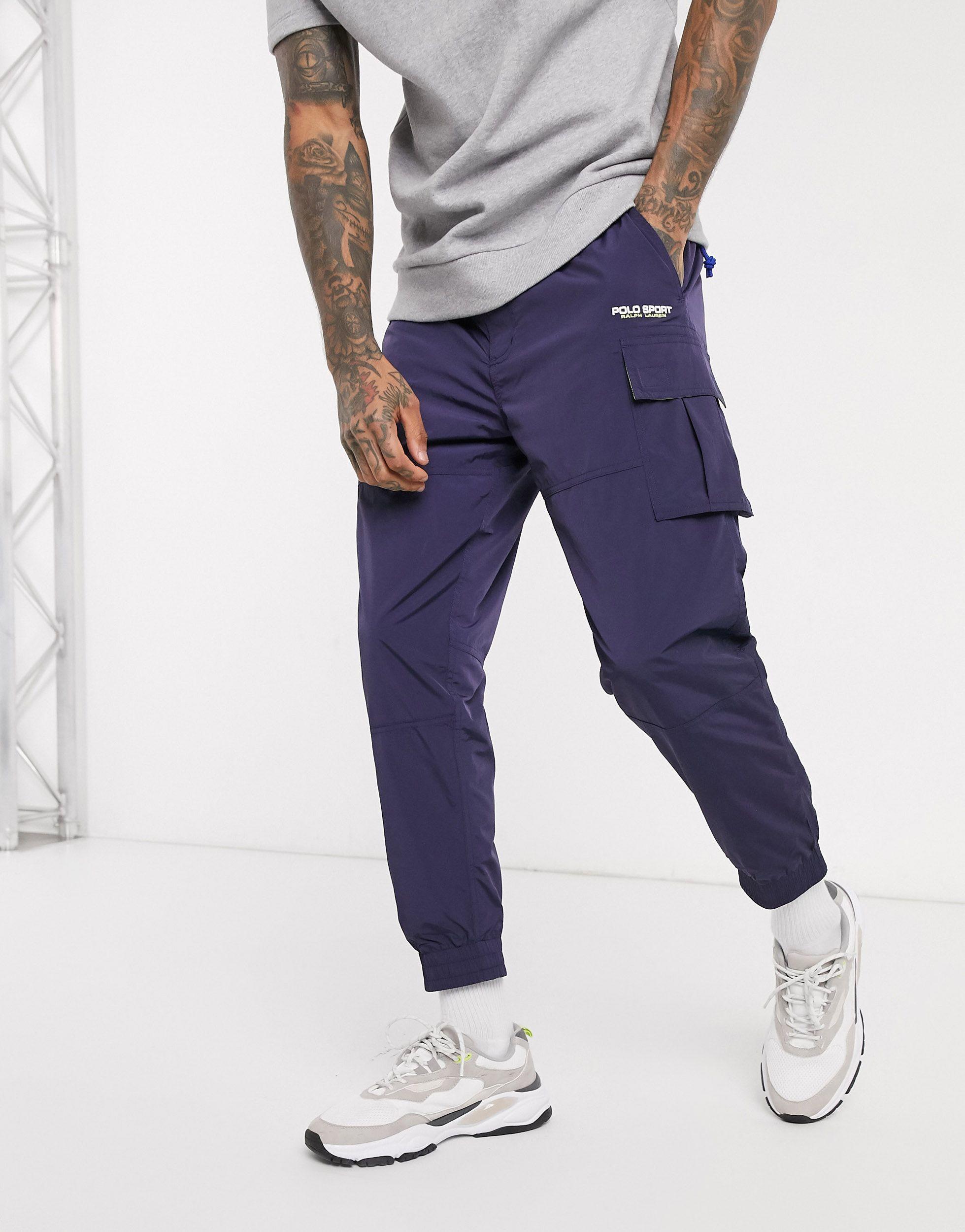 Polo Ralph Lauren Sport Capsule Belted Cargo Nylon Cuffed Sweatpants in  Blue for Men | Lyst