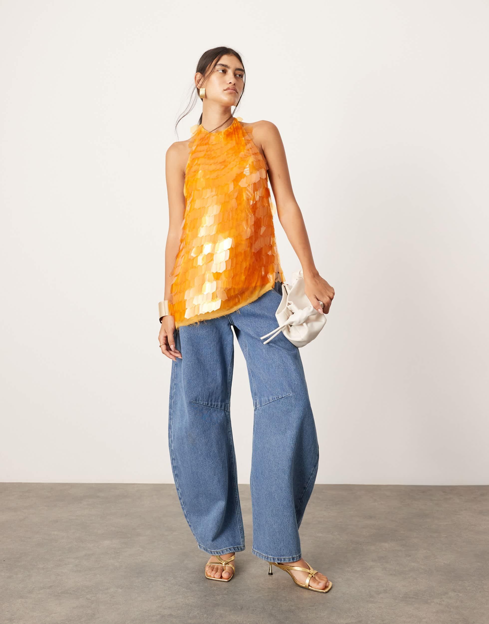 asos sequin top