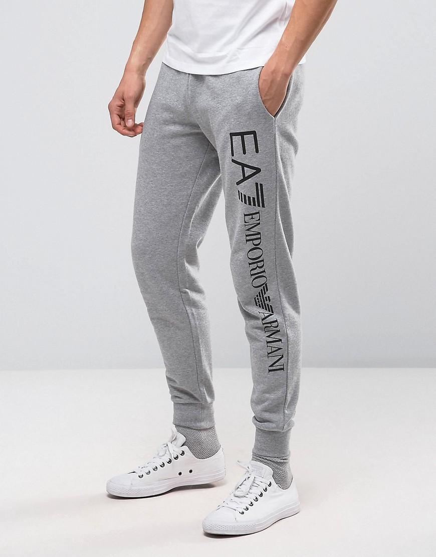 EA7 Cotton Emporio Armani Joggers With Side Logo In Grey - Grey in Grey for  Men - Lyst