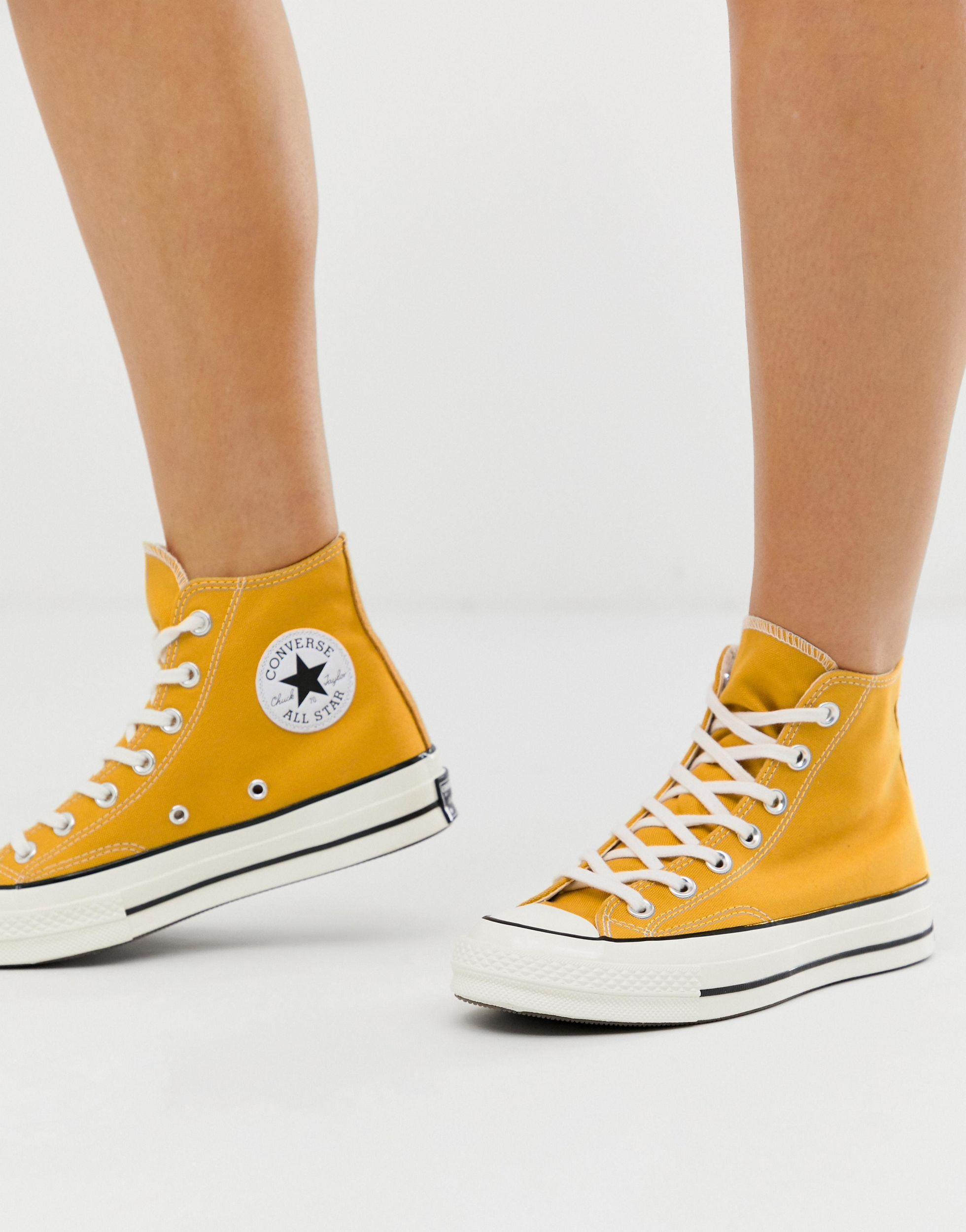 Converse Chuck '70 Hi Sunflower Trainers in Yellow | Lyst