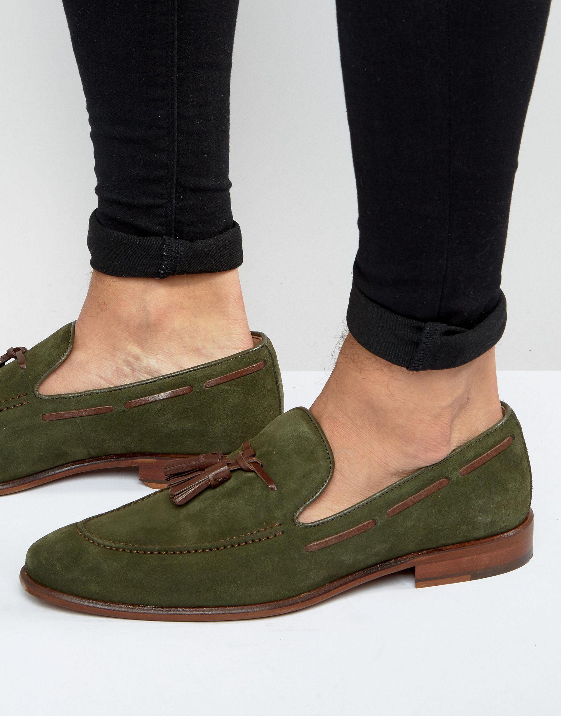 Лоферы Женские Замшевые Зеленые Купить