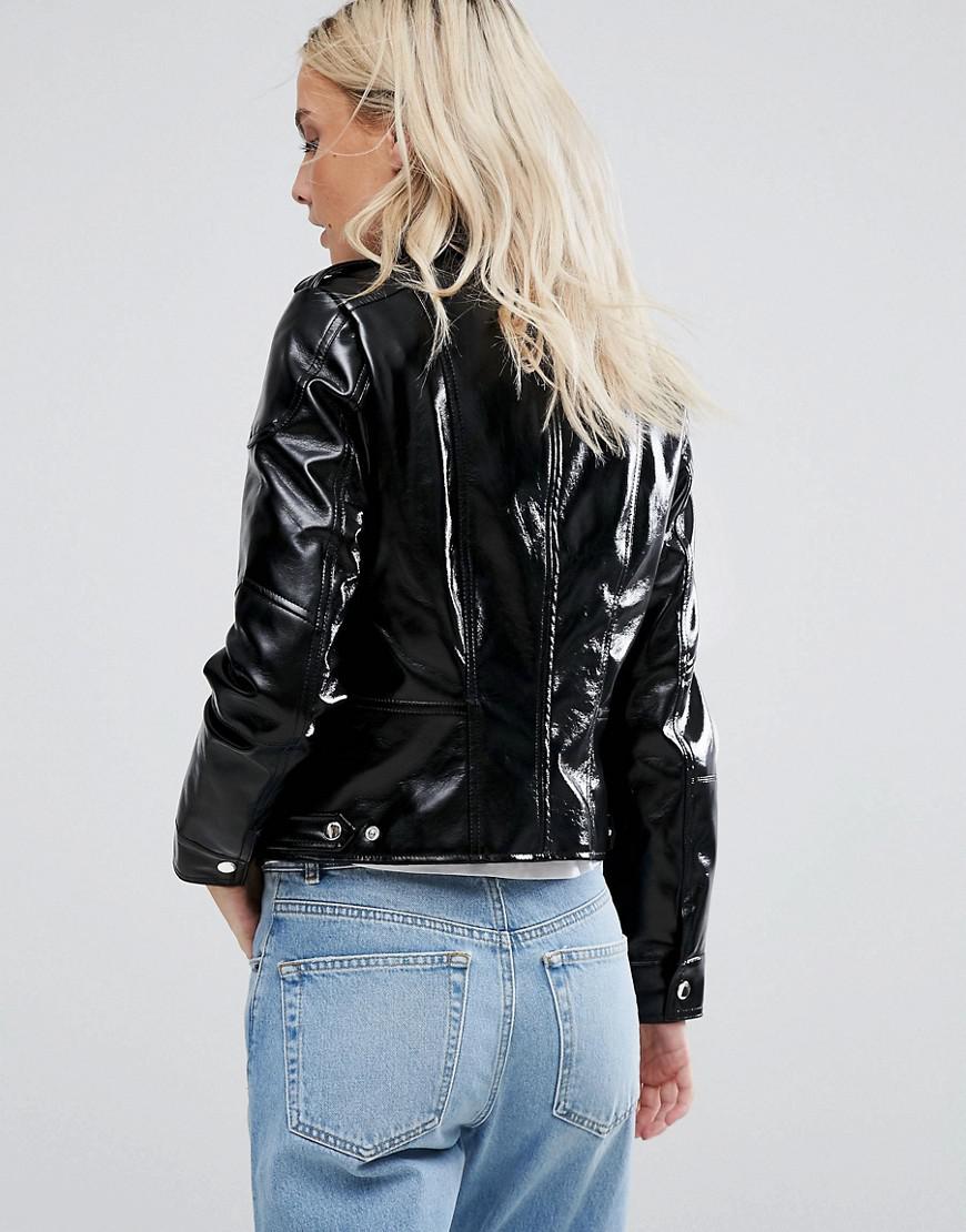 vinyl moto jacket