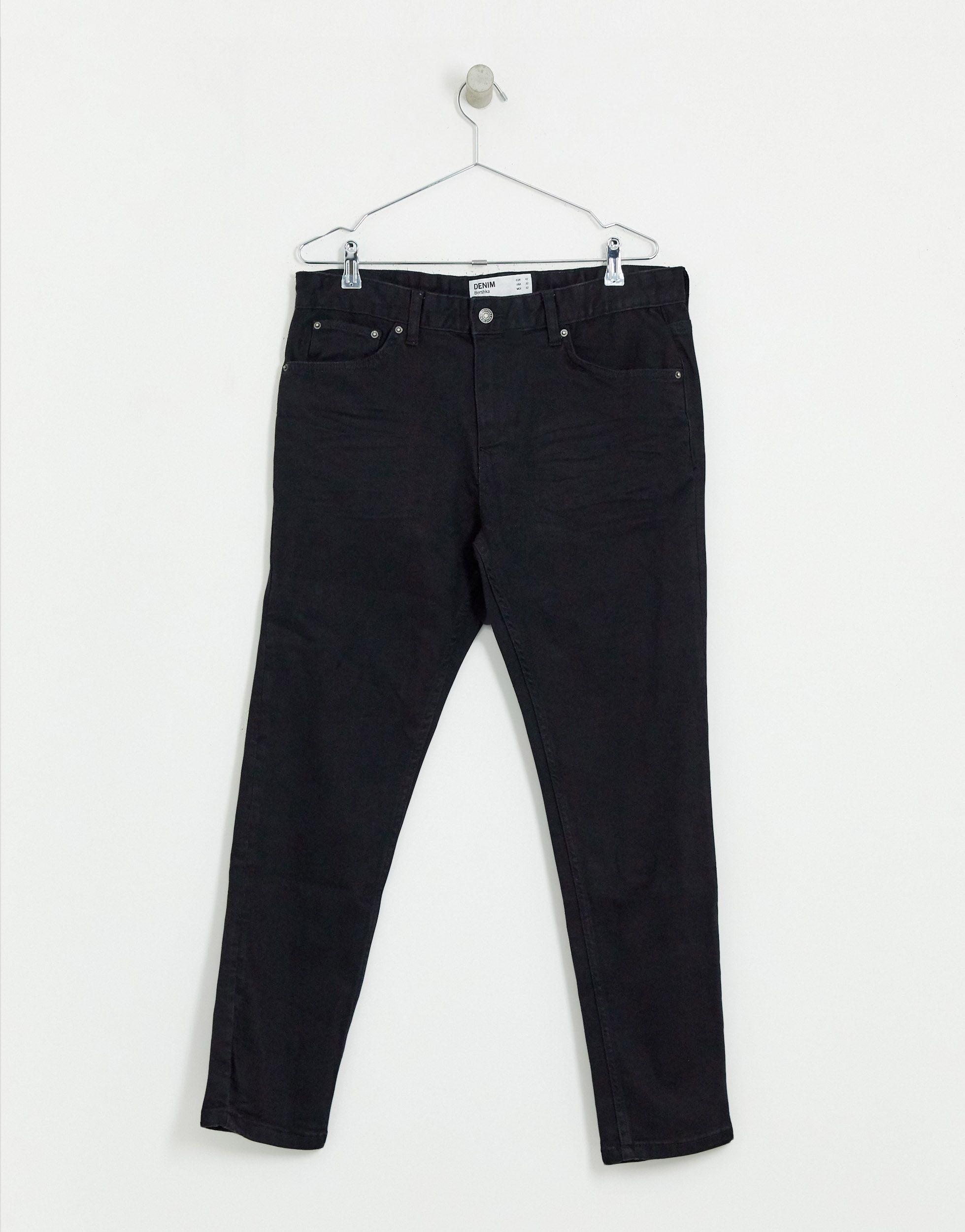 Bershka Denim Slim Fit Jeans in Black for Men - Save 6% - Lyst