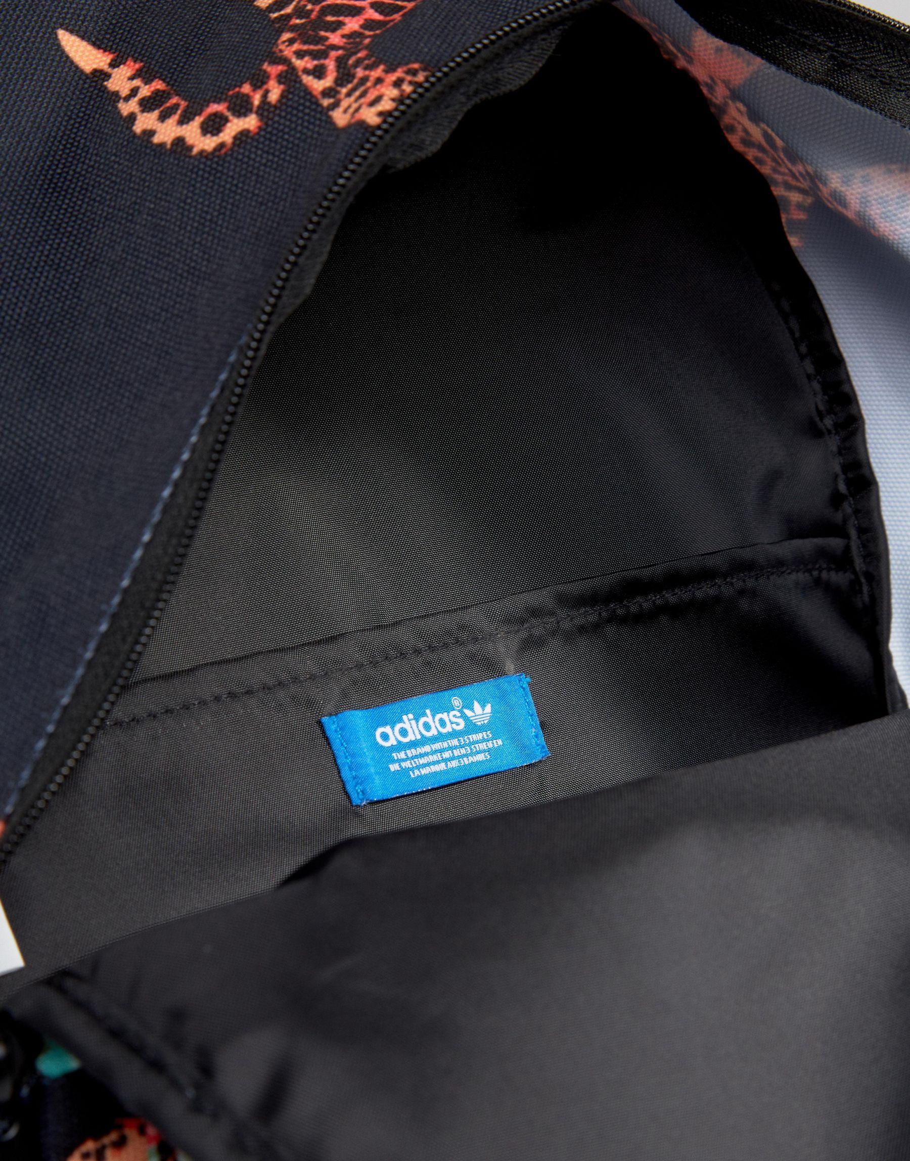adidas Originals Canvas Leopard Print Backpack In Black Ay9359 for Men -  Lyst