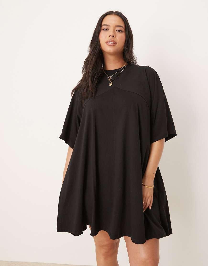 asos plus size shirt dress Plus Size Black T Shirt Dress Asos Best Brands For Plus-Size Wedding Guest Dressing