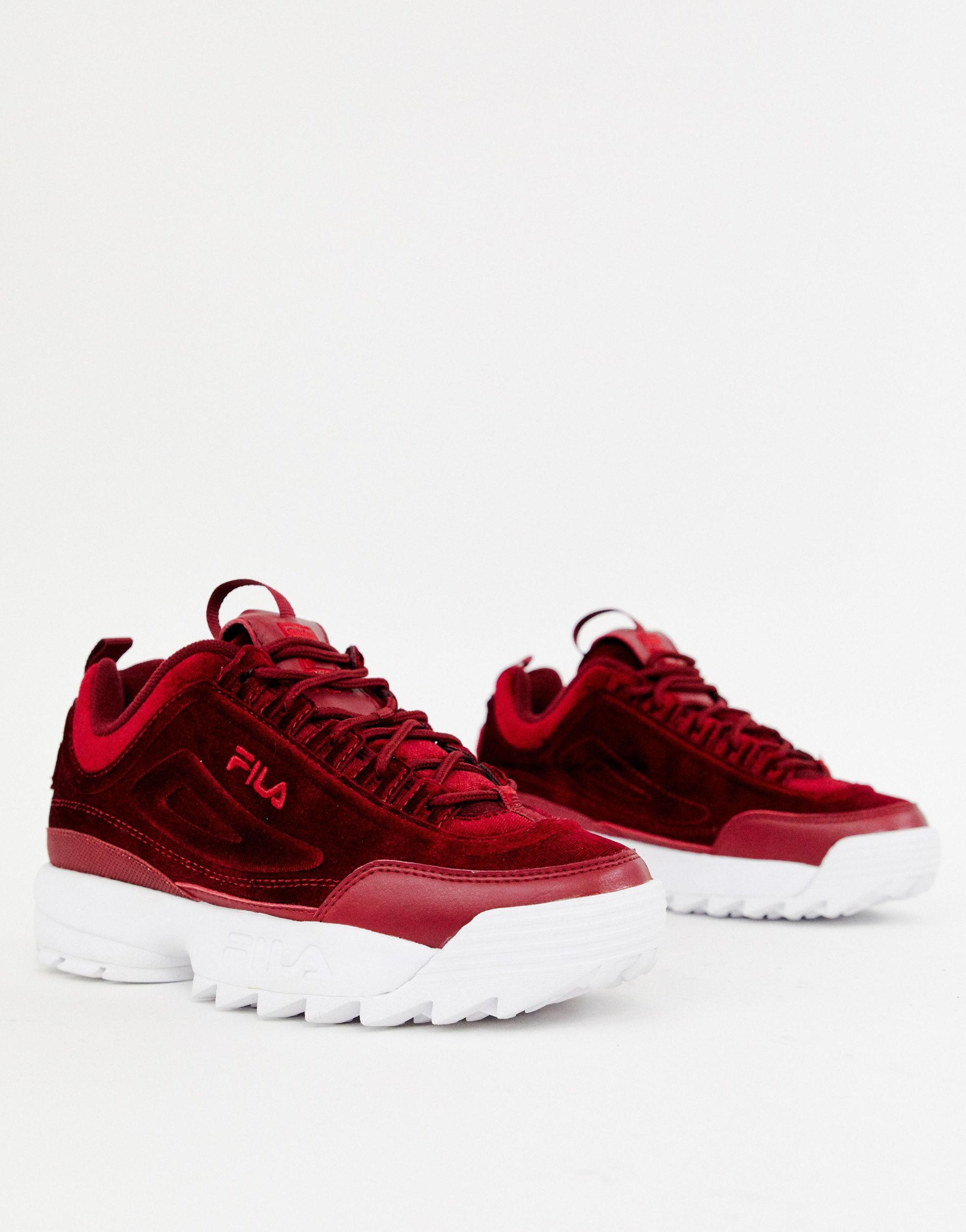 Fila Disruptor Fila Shoes Burgundy Fila Disruptor Maroon And Gold