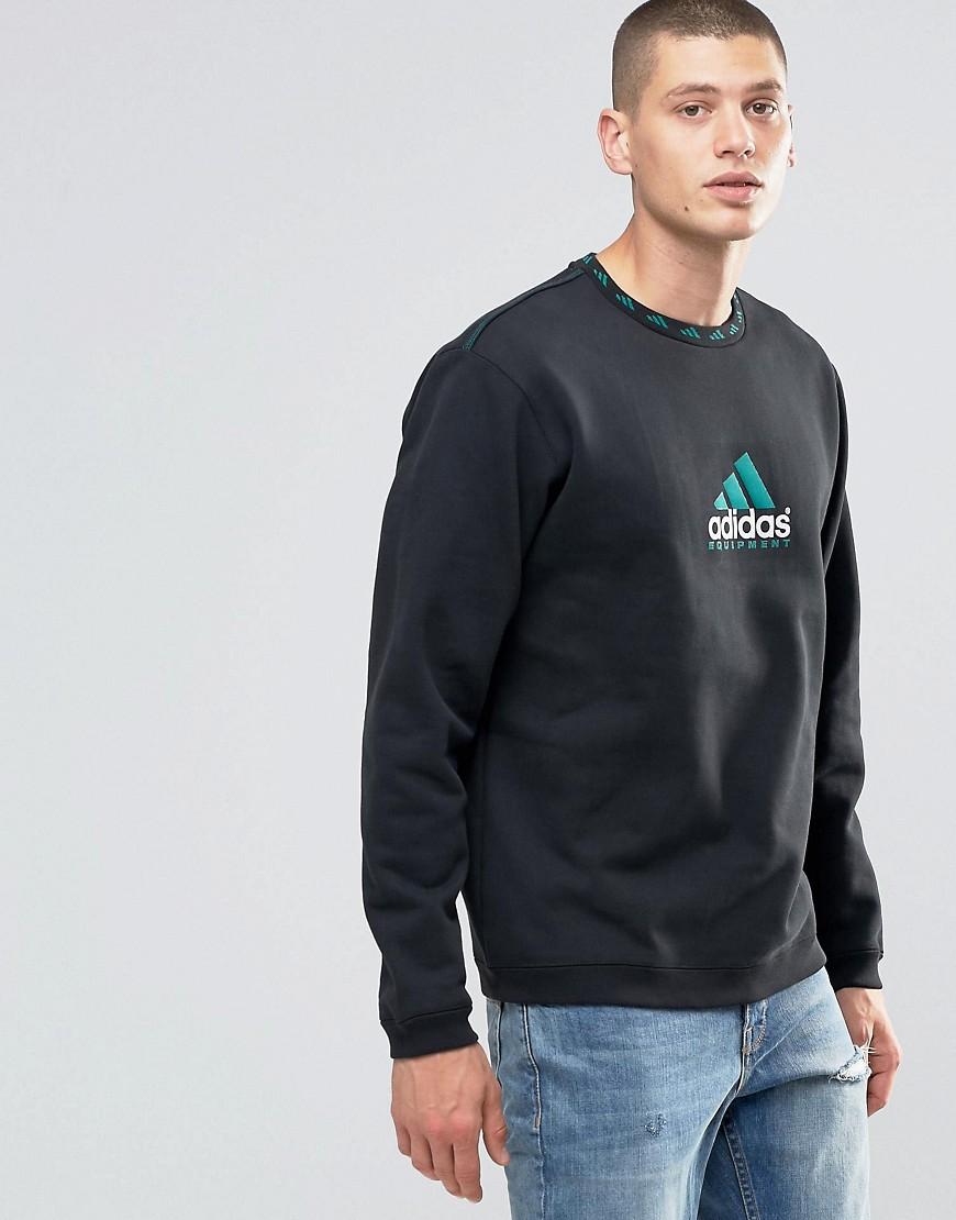 adidas Originals Eqt Crew Sweatshirt In Black Ay9246 for Men | Lyst  Australia
