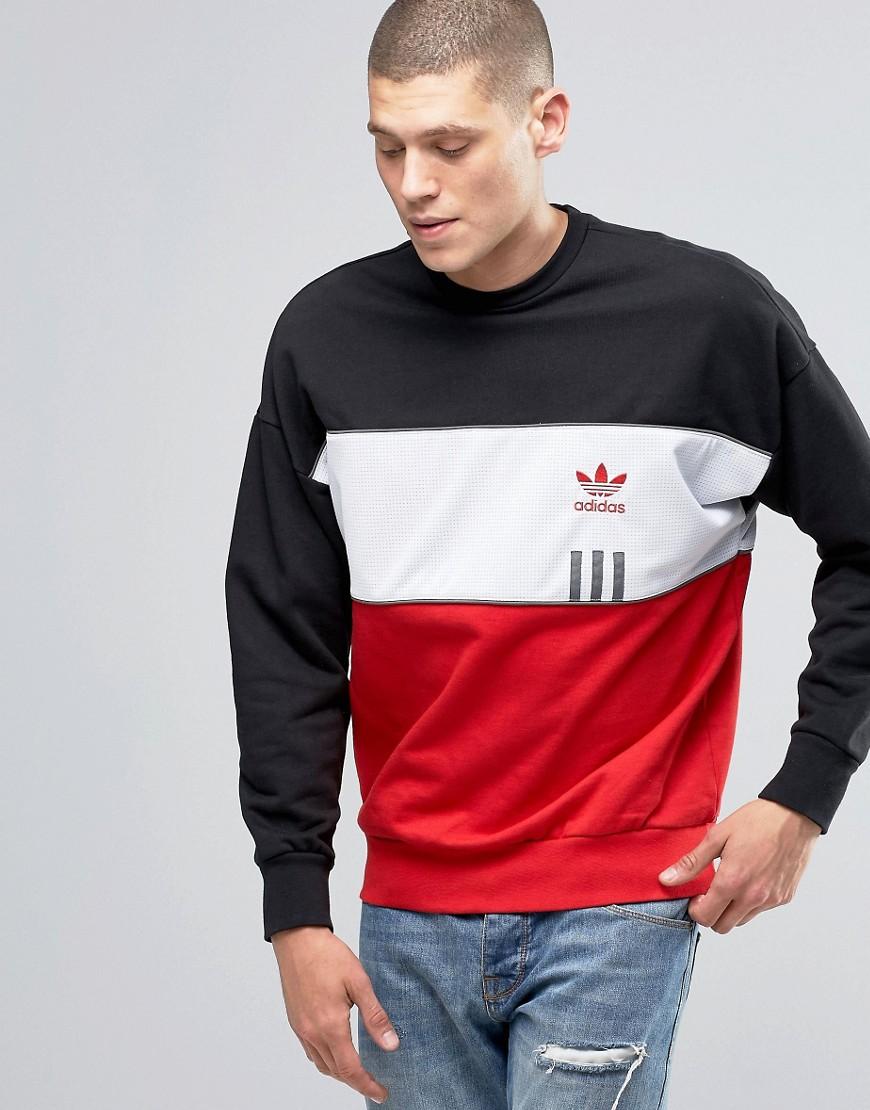 adidas Originals Id96 Crew Sweatshirt In Black Ay9252 for Men | Lyst UK