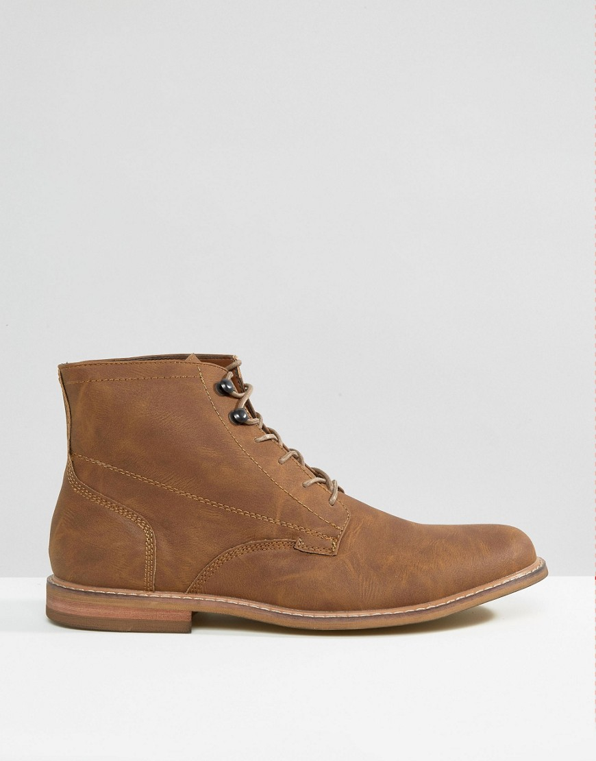 Call It Spring Leather Croiwet Laceup Boots in Tan (Brown) for Men - Lyst