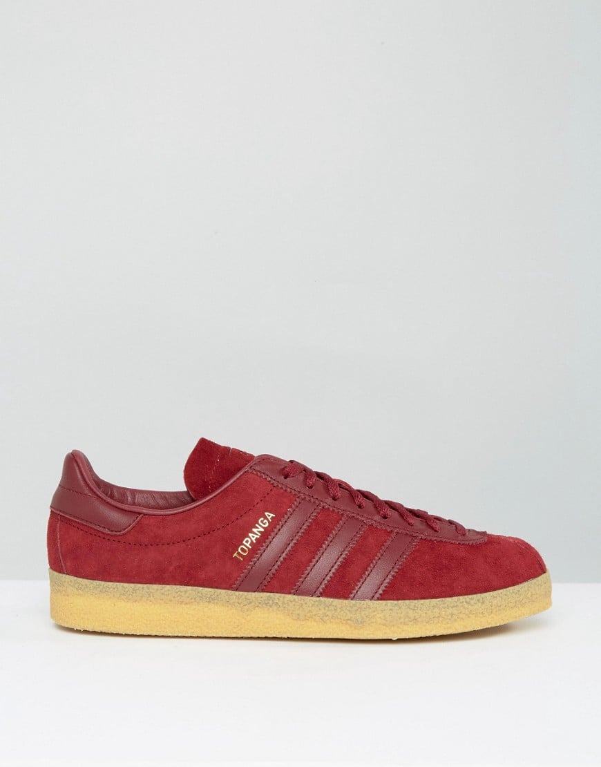 adidas Originals Suede Topanga Trainers in Red for Men - Lyst